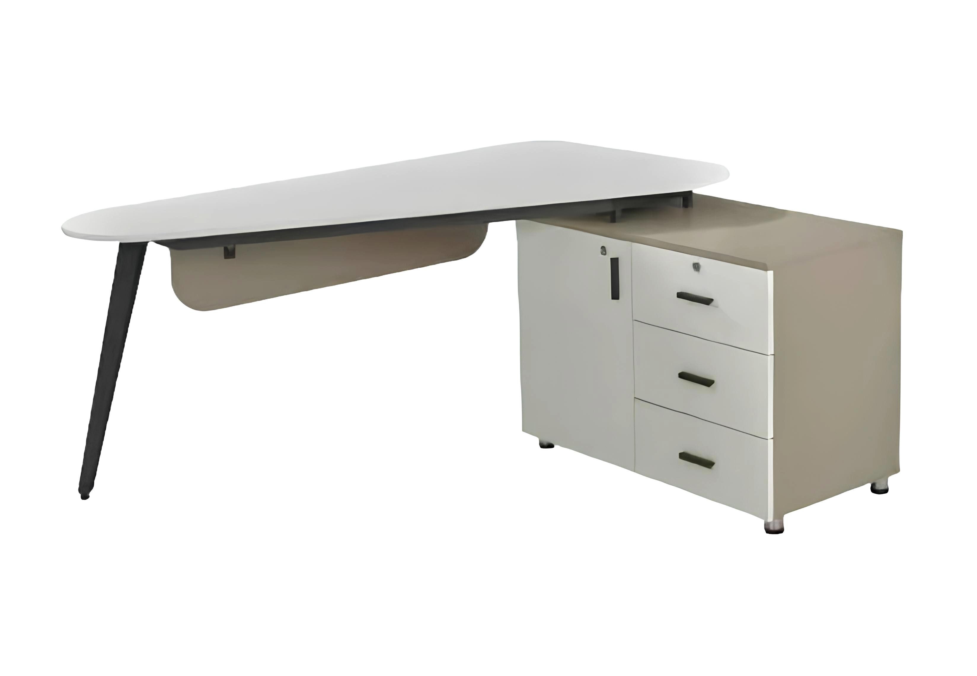 JVmoebel Eckschreibtisch Designer Schreibtisch Dreieckig Weiß Arbeitstisch Bürotisch (1-St., Schreibtisch), Made in Europa
