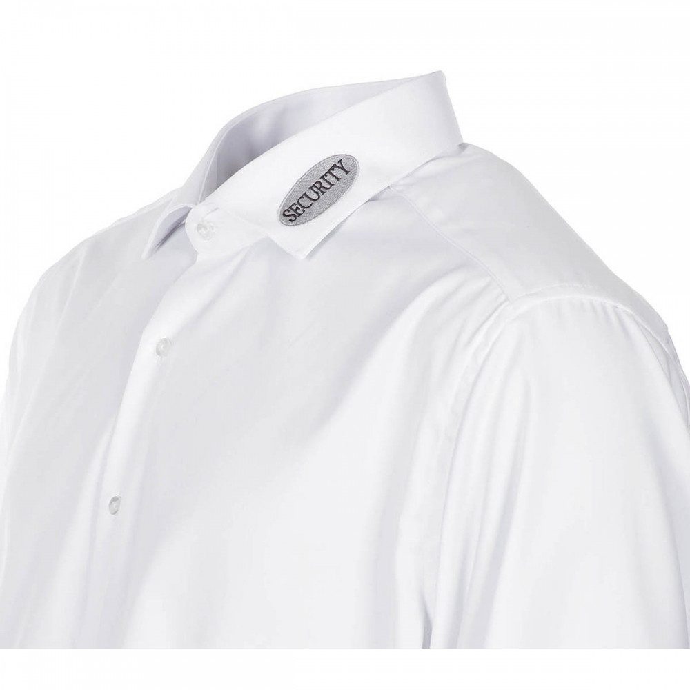 MFH Jeanshemd ETERNA Diensthemd, weiß, mit "Security" Stickerei.