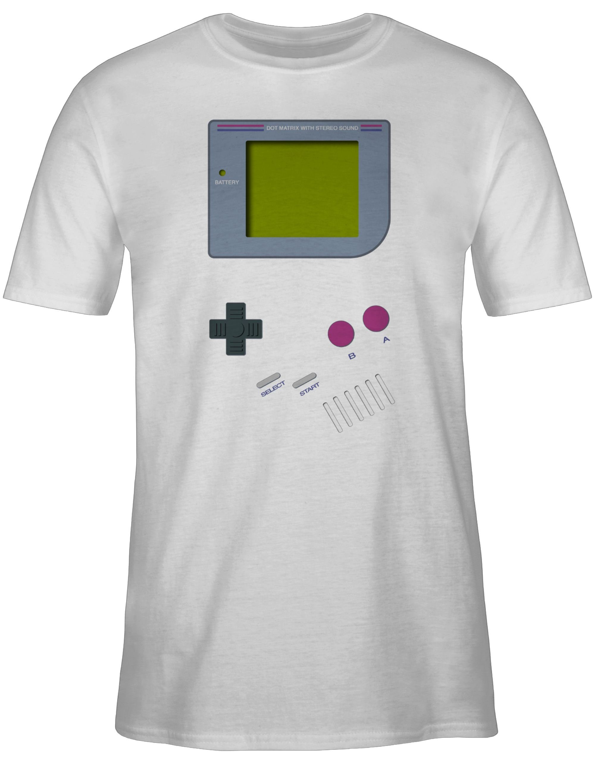 Shirtracer T-Shirt Gameboy Karneval Fasching 02 & Weiß