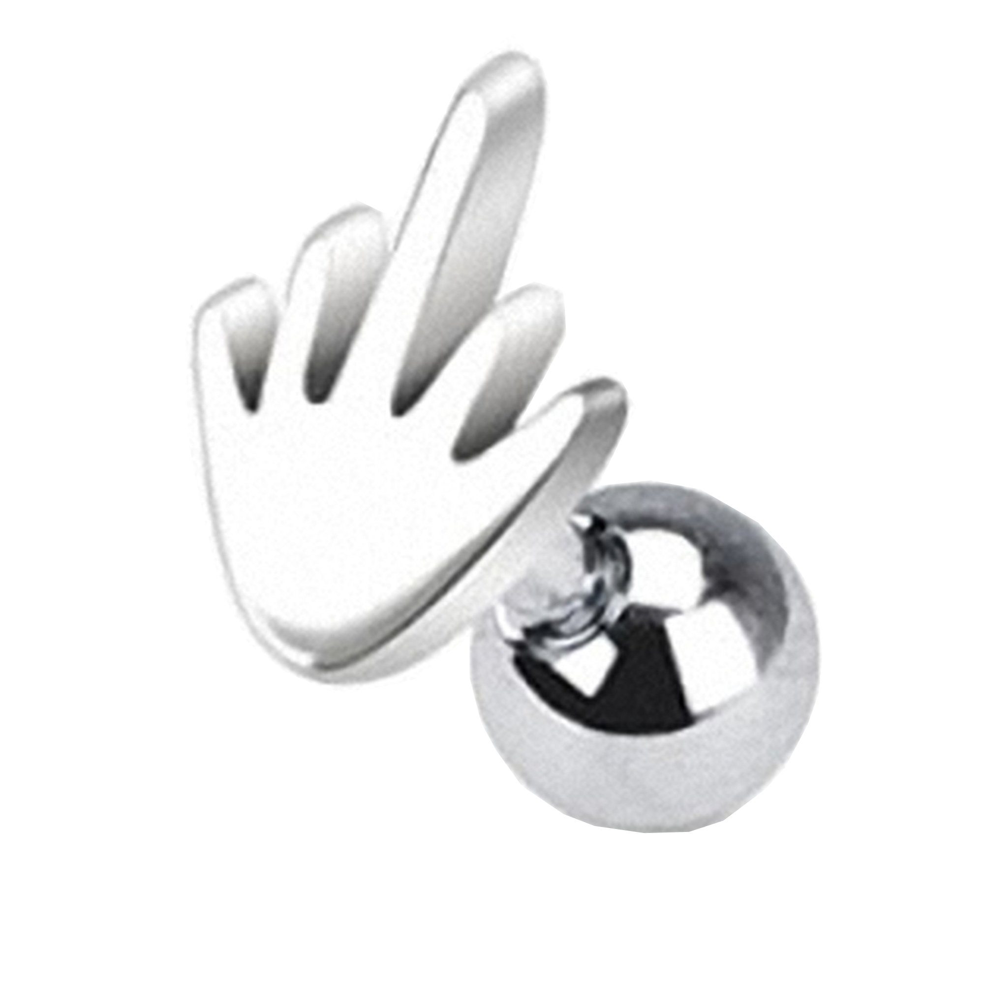 Taffstyle Piercing-Set Piercing Ohr Stecker Mittelfinger günstig online kaufen