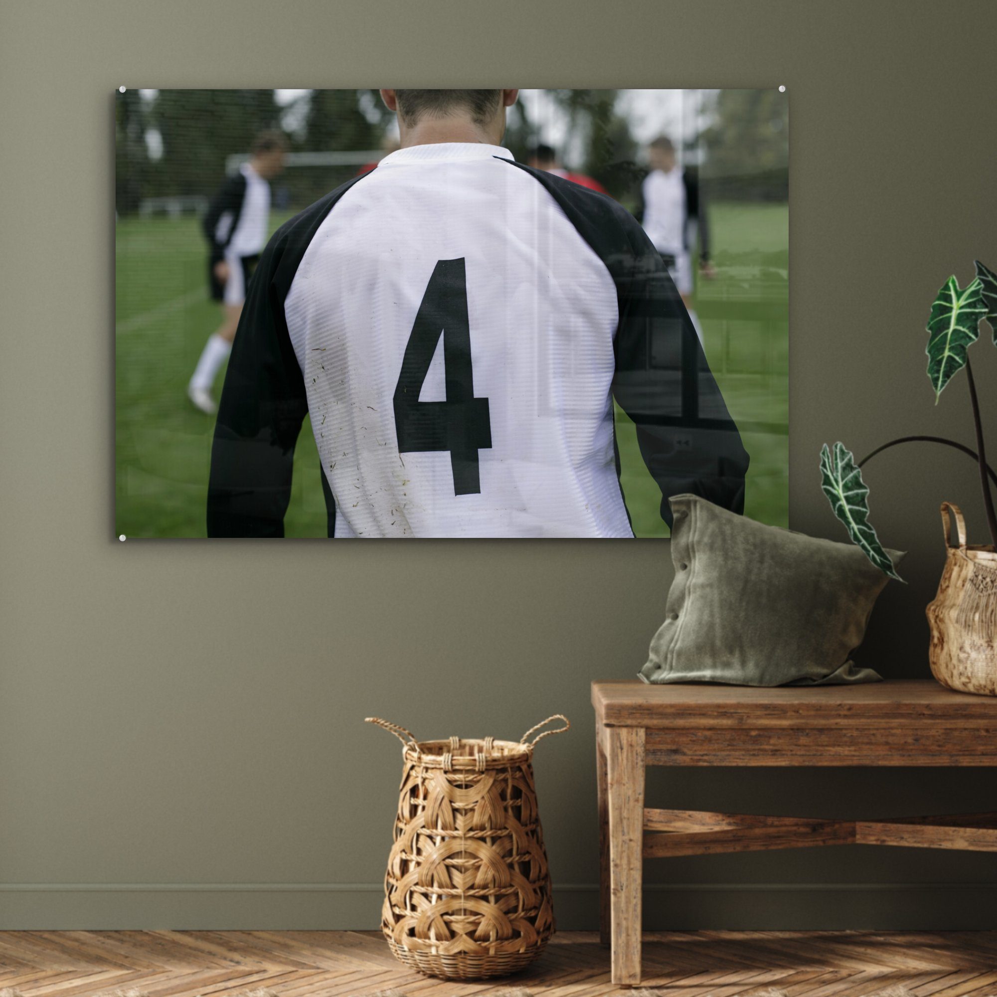 Acrylglasbilder Fußballtrikot St), (1 Acrylglasbild Nummer 4, Schlafzimmer & mit MuchoWow Wohnzimmer der