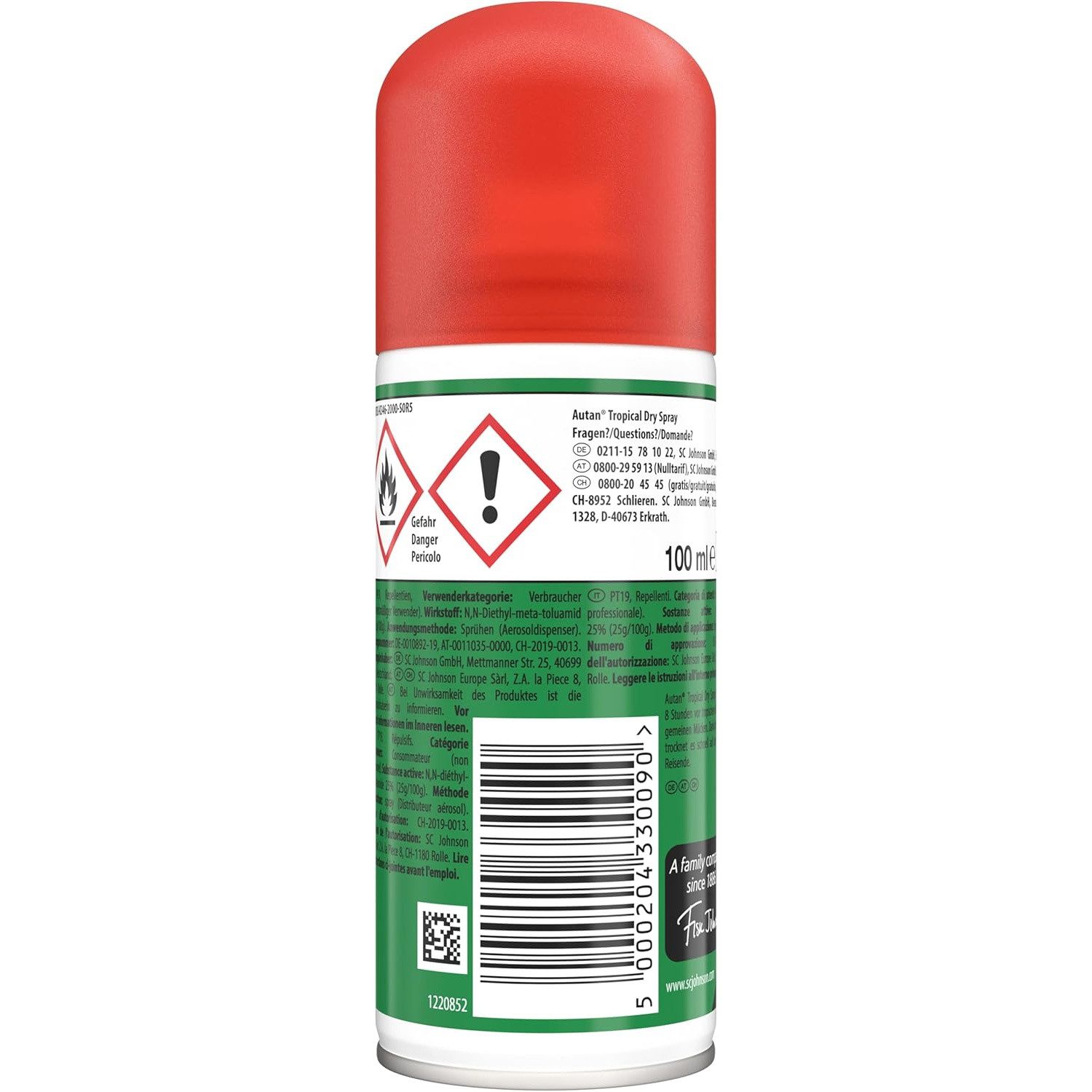 Autan Insektenschutz-Spray Tropical Dry Spray, 100ml