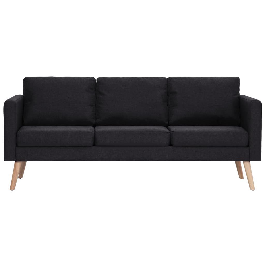 3-Sitzer-Sofa furnicato Stoff 3-Sitzer Schwarz
