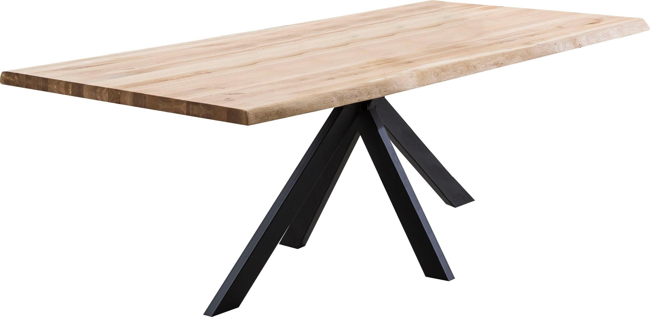 Home affaire Esstisch Tristan, Massivholz Wildeiche günstig online kaufen