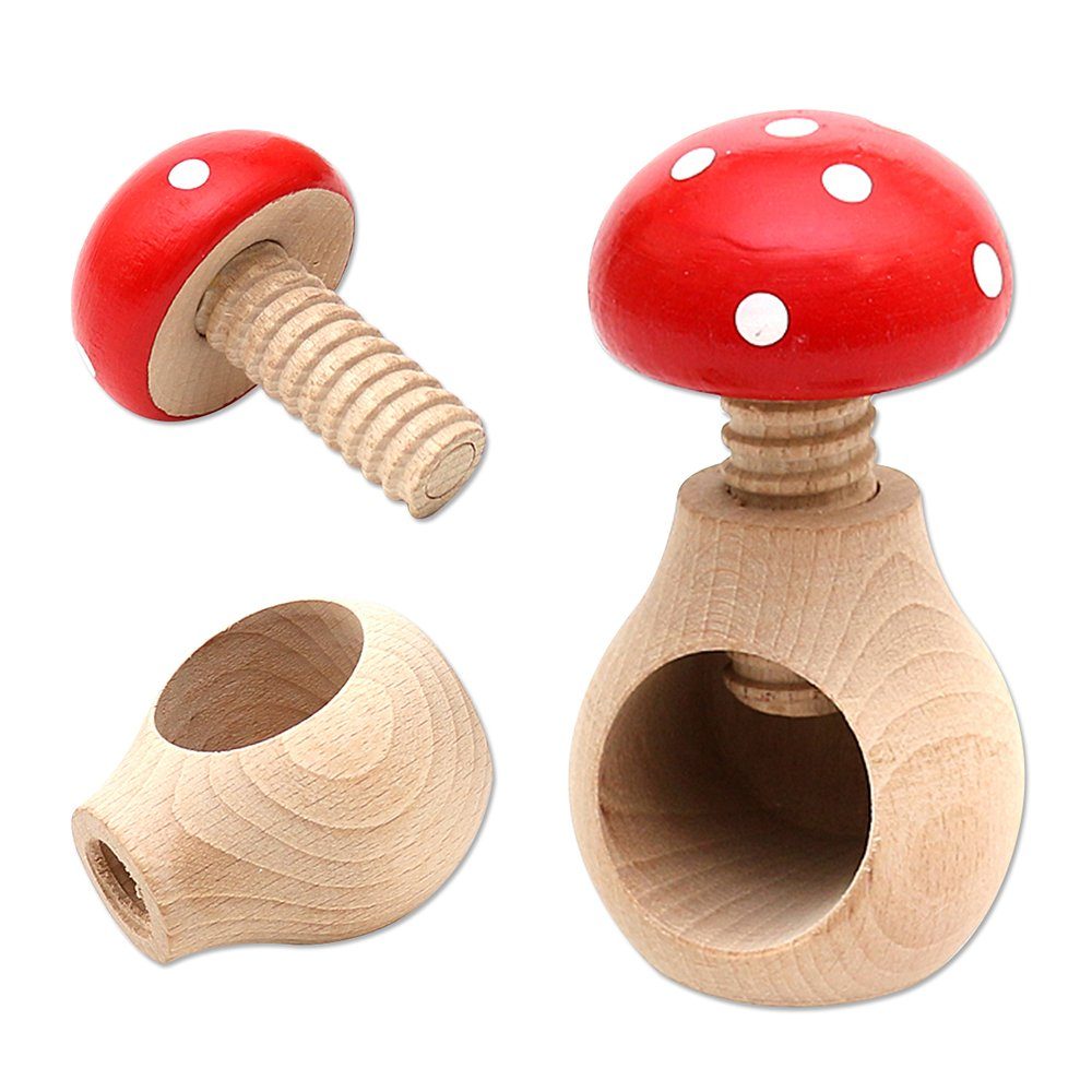Nussknacker 5 Fliegenpilze Holz Nussknacker