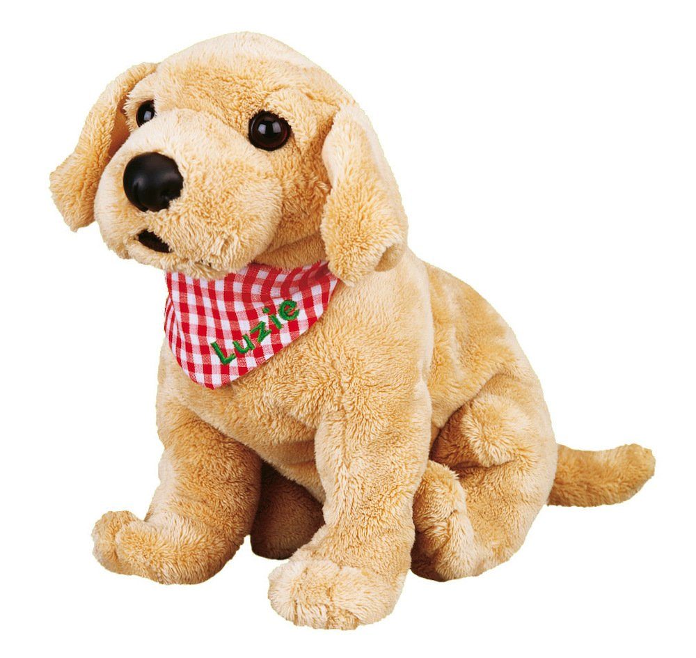 COPPENRATH DIE SPIEGELBURG Plüschfigur Labrador-Welpe Luzie Lustige Tierparade 25 cm Plüschtier Stofftier (Set, 1-St., 1), mit besticktem Halstuch mit Namen