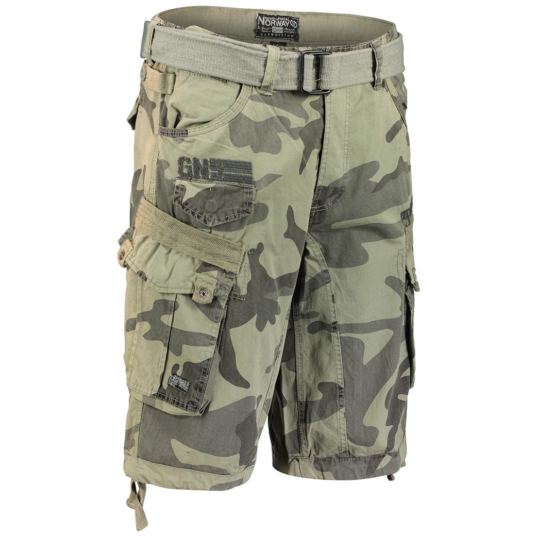 Geographical Norway Cargobermudas Geographical Norway Herren Bermuda 1043 S Light Grau / Camo