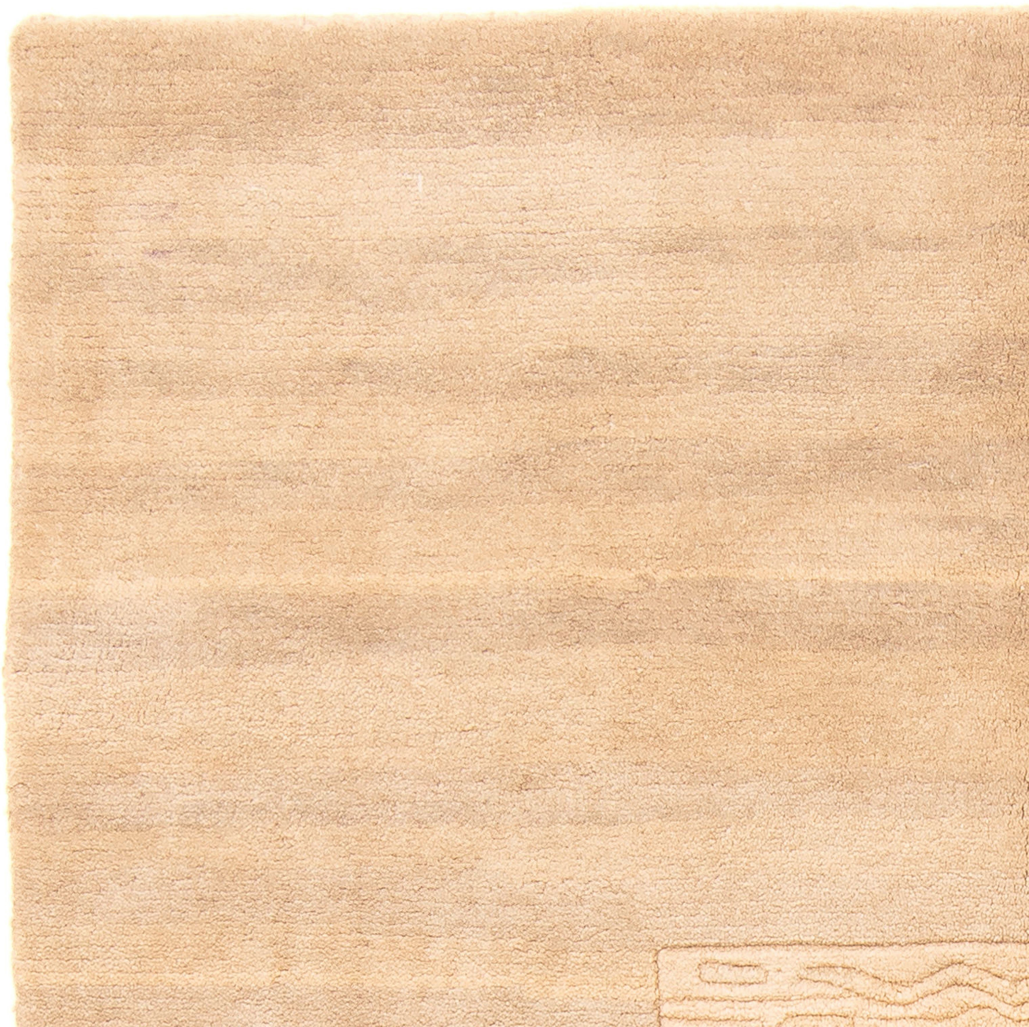 cm x - morgenland, mm, 202 Nepal rechteckig, - Handgeknüpft, beige, Einzelstück Höhe: Wollteppich 141 mit 18 Zertifikat Wohnzimmer,
