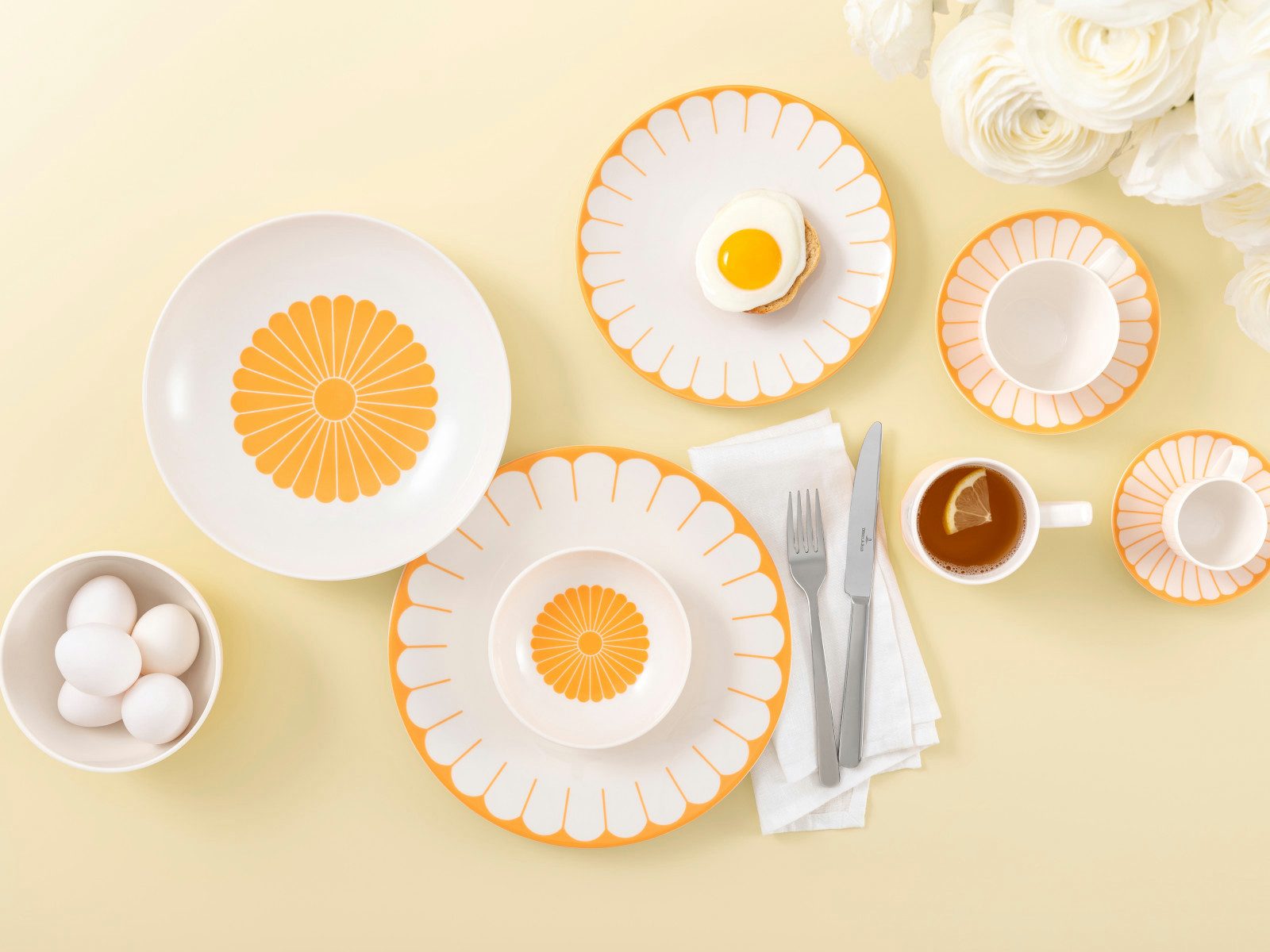 Villeroy & Boch Tasse Fleur soleil Kaffeetasse 0,16l, Premium Porcelain