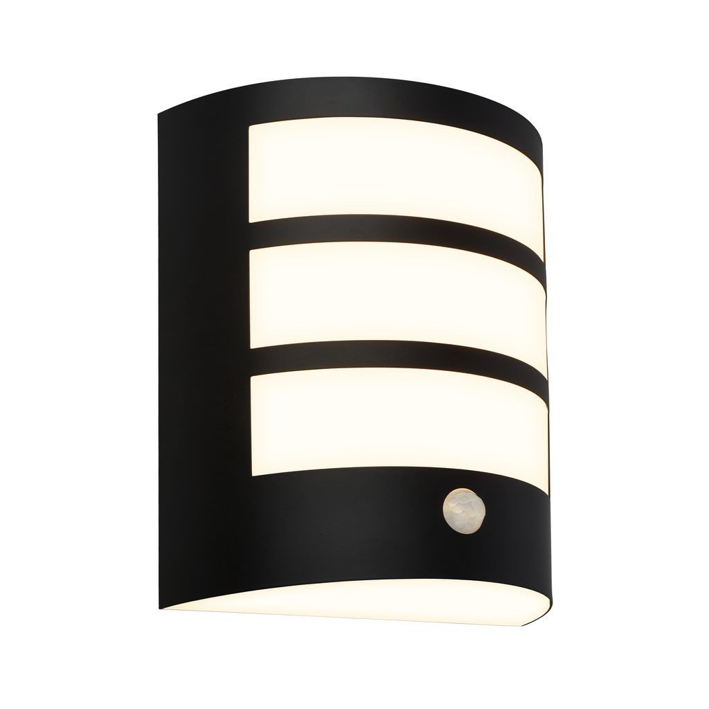 Briloner Leuchten Außen-Wandleuchte 3795015, LED fest integriert, 2700K - Extra-Warmweiß, LED Wandleuchte ohne Stromanschluss 18x15x7 cm Schwarz 5,8W Hauswand