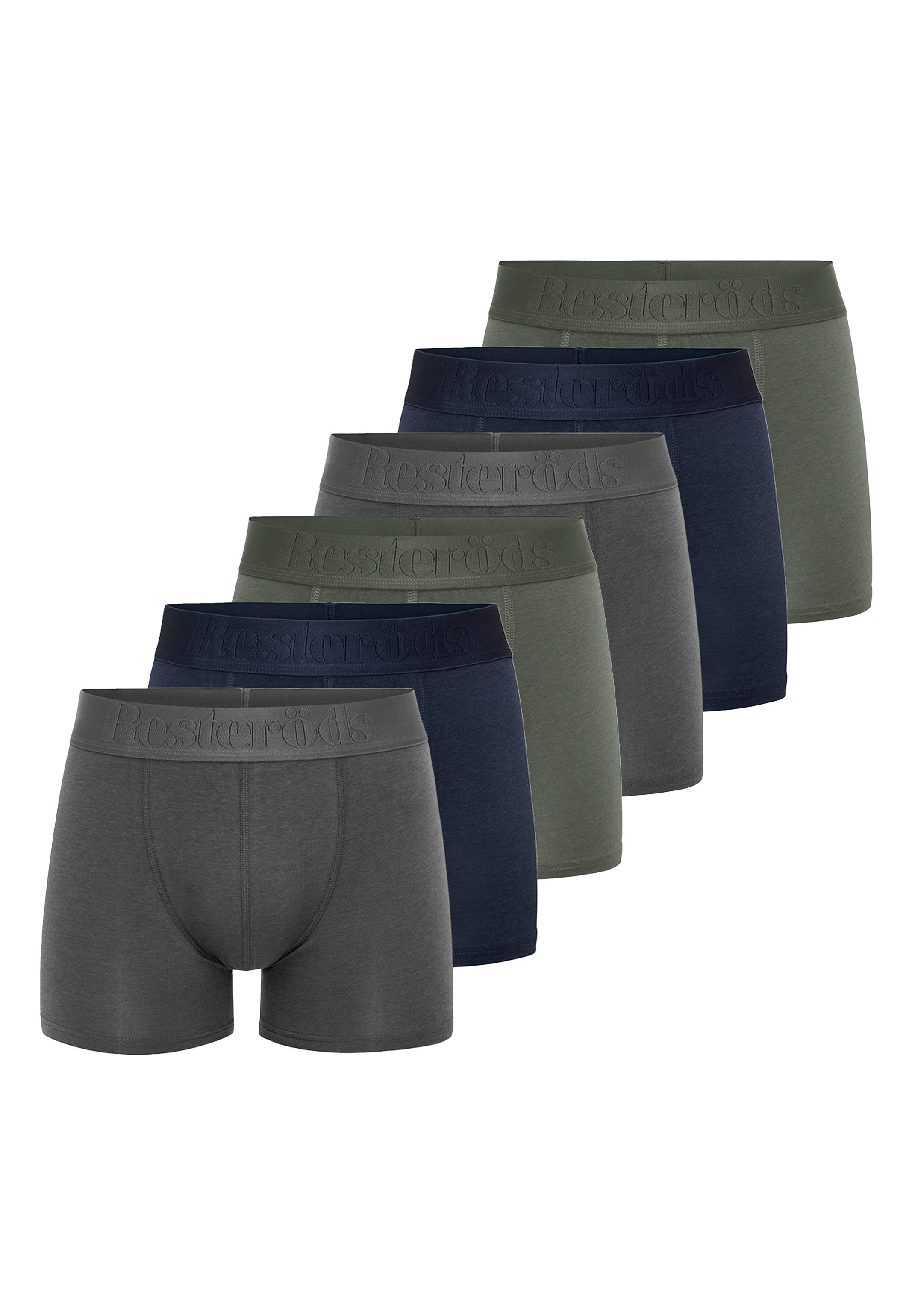 Eingriff / - Grün / Boxer Grau / 6er - (Spar-Set, Retro Resteröds Pack Bamboo Short Retro Pant Ohne Dunkelblau 6-St)