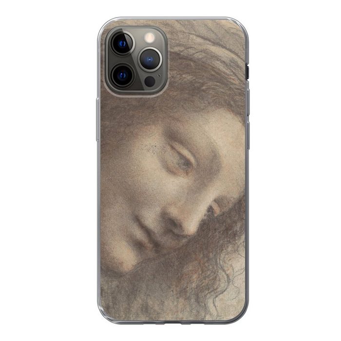 MuchoWow Handyhülle Das Haupt der Jungfrau Maria - Leonardo da Vinci Handyhülle Apple iPhone 12 Pro Smartphone-Bumper Print Handy