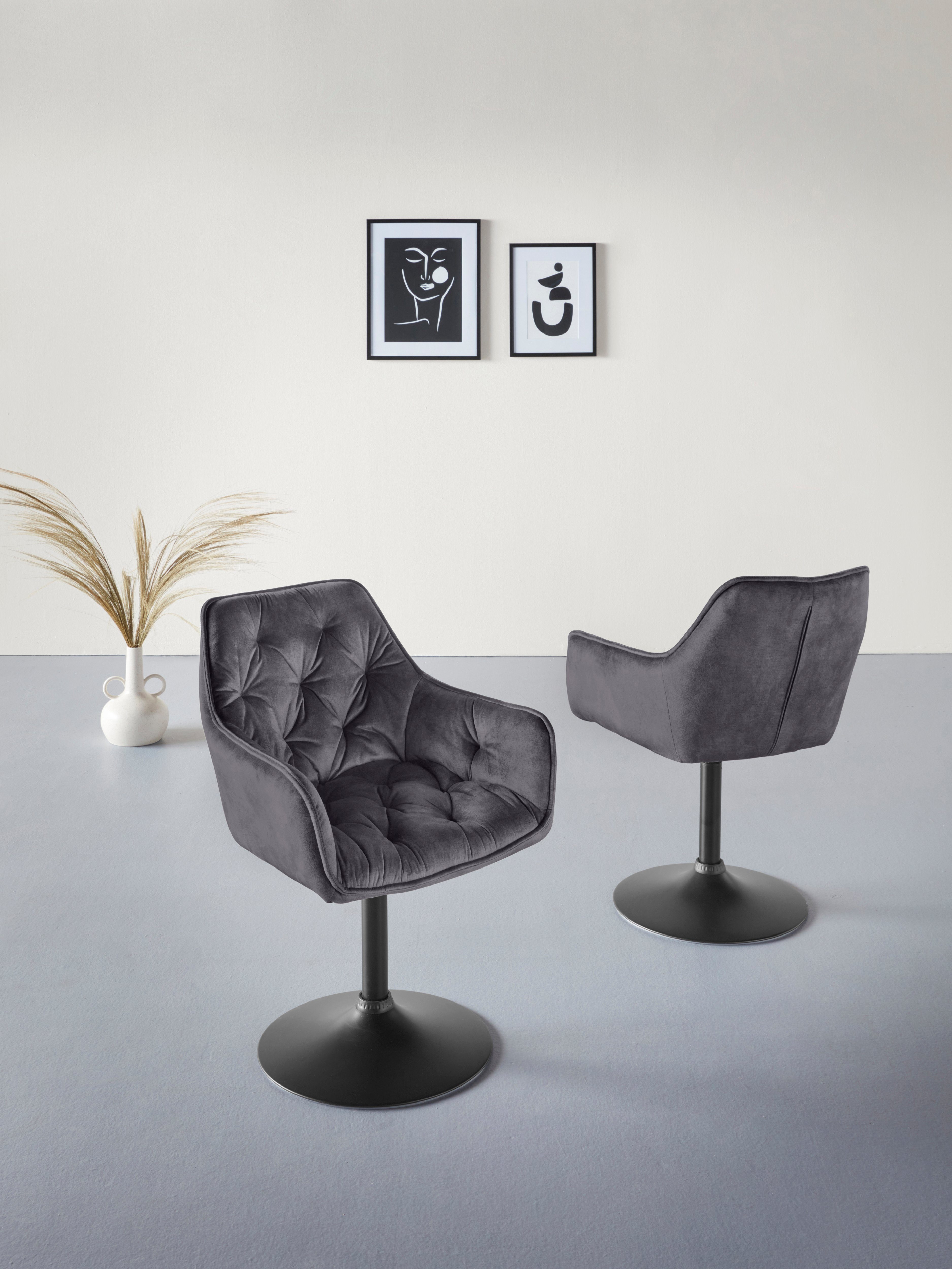 HELA Esszimmersessel BIRTE (Set, 2-St), Drehfunktion, als Einzelstuhl oder  im 2er-Set | Stühle