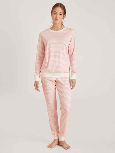 CALIDA Pyjama Calida Damen Bündchenpyjama 42754 pearl blush (1 Stück, 1 tlg., 1 Stück)