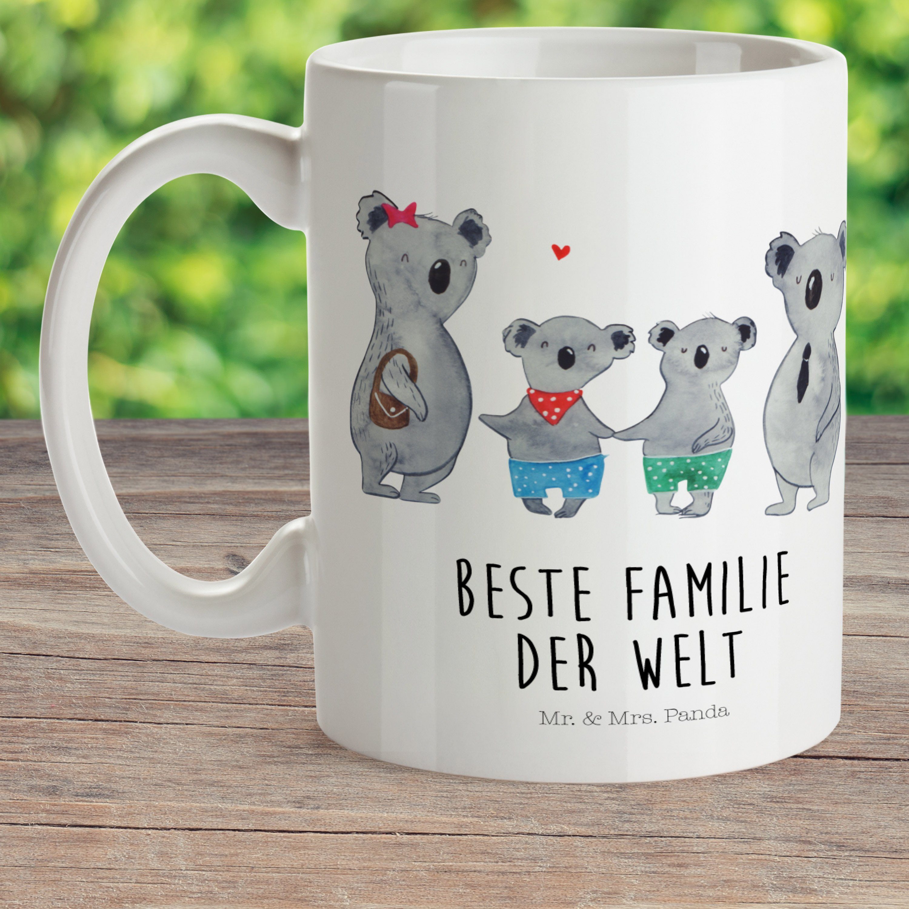Weiß zwei Geschenk, Outdoorgeschirr, Koala Kunststoff - - Familie Mr. Panda Familienzeit, Kinderbecher & Mrs.
