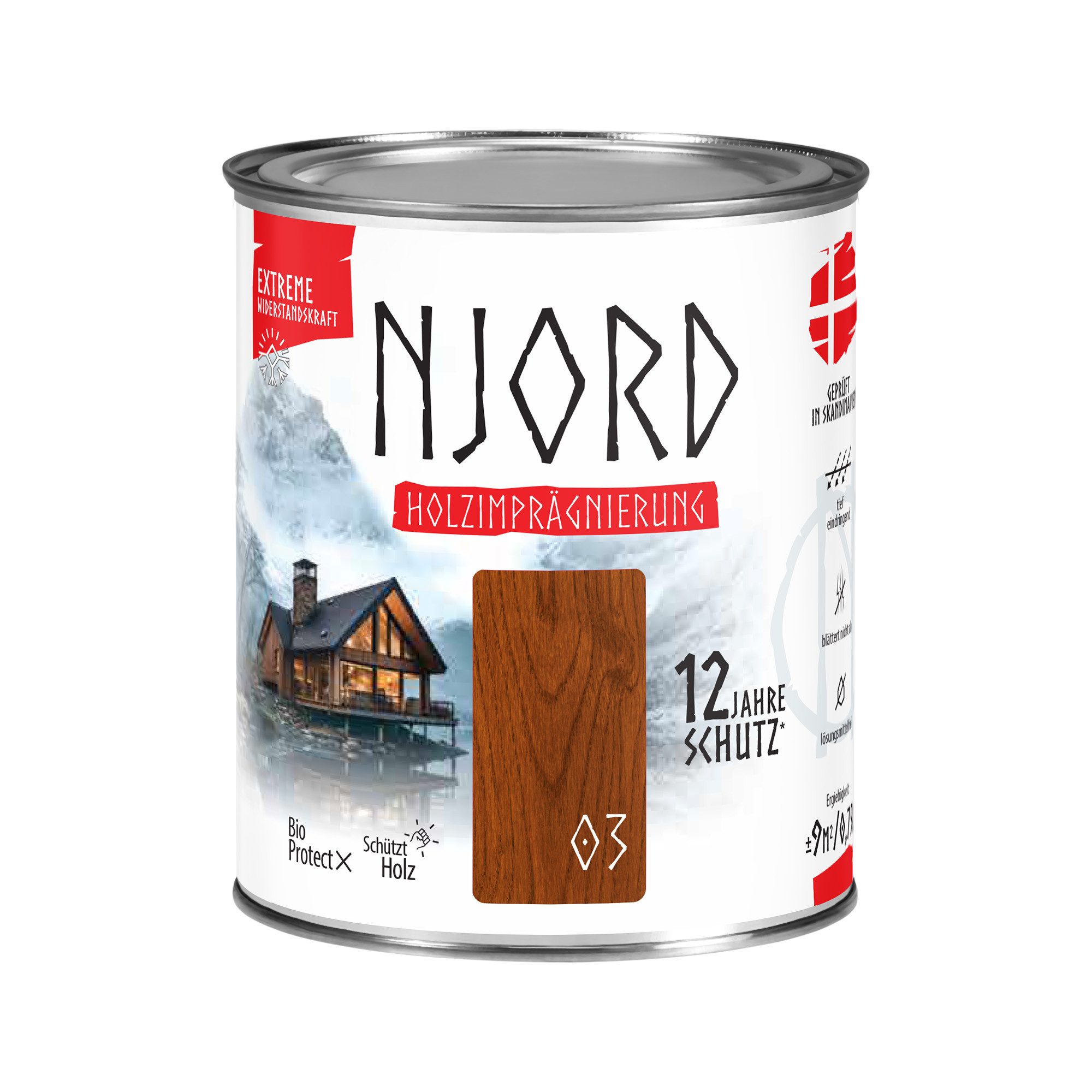 NJORD Holzgrundierung NJORD Extreme Holzimpragnierung (03) Lappländische Esche - 0,75L