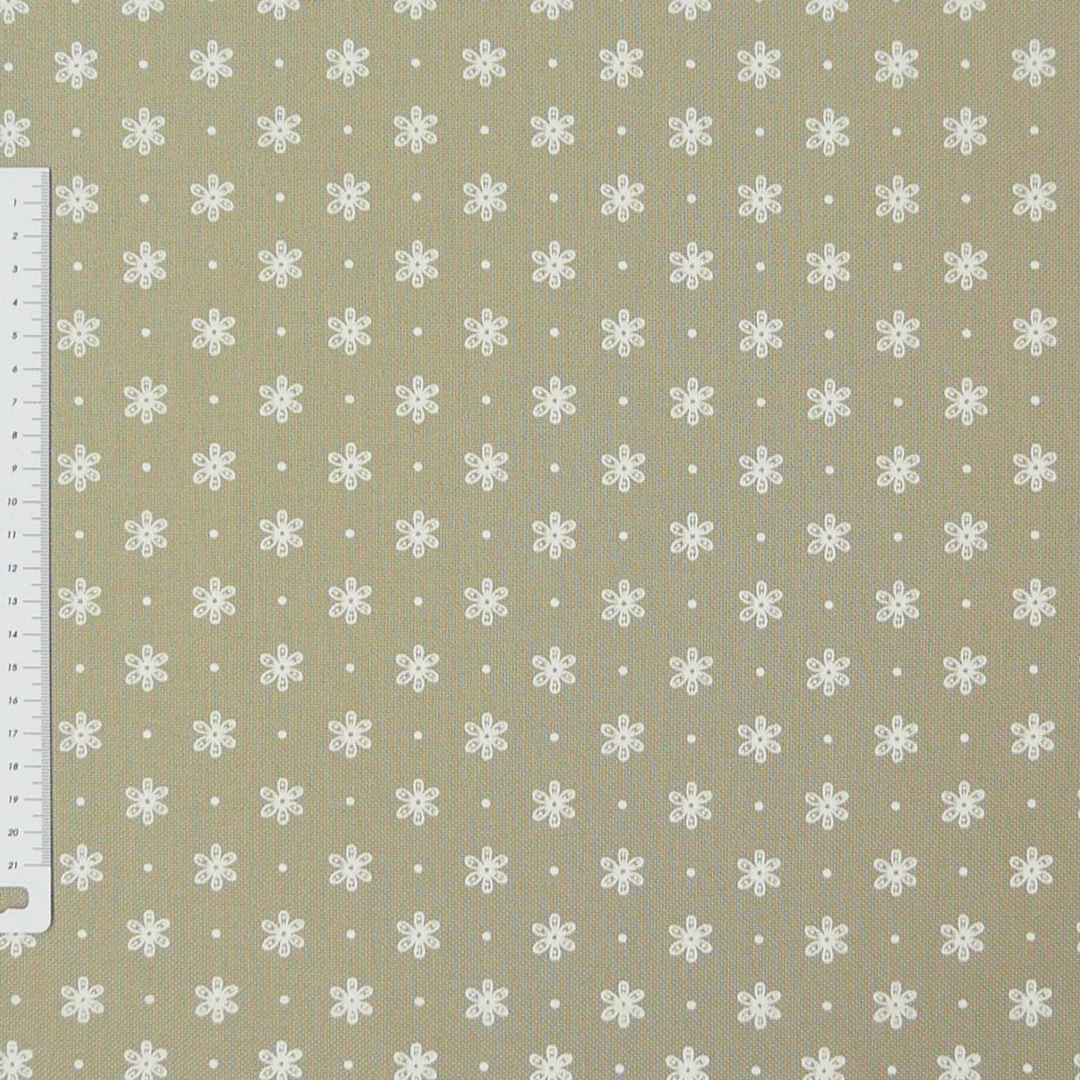 Stoff Gardinenstoff Stoff Dekostoff Meterware LISA beige weiß kleine Blüten