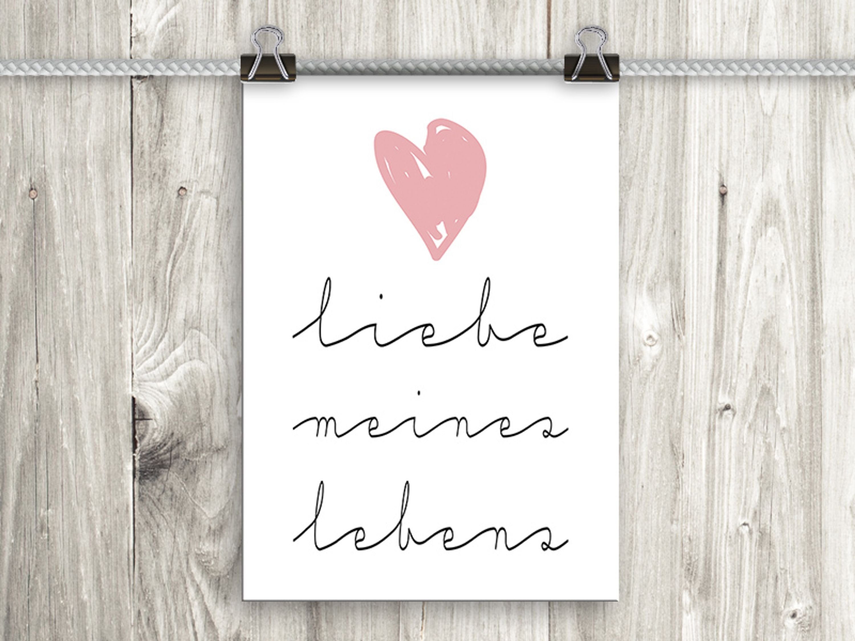 artissimo Poster Poster mit Spruch DinA4 Bild Wandbild Sprüche Liebe