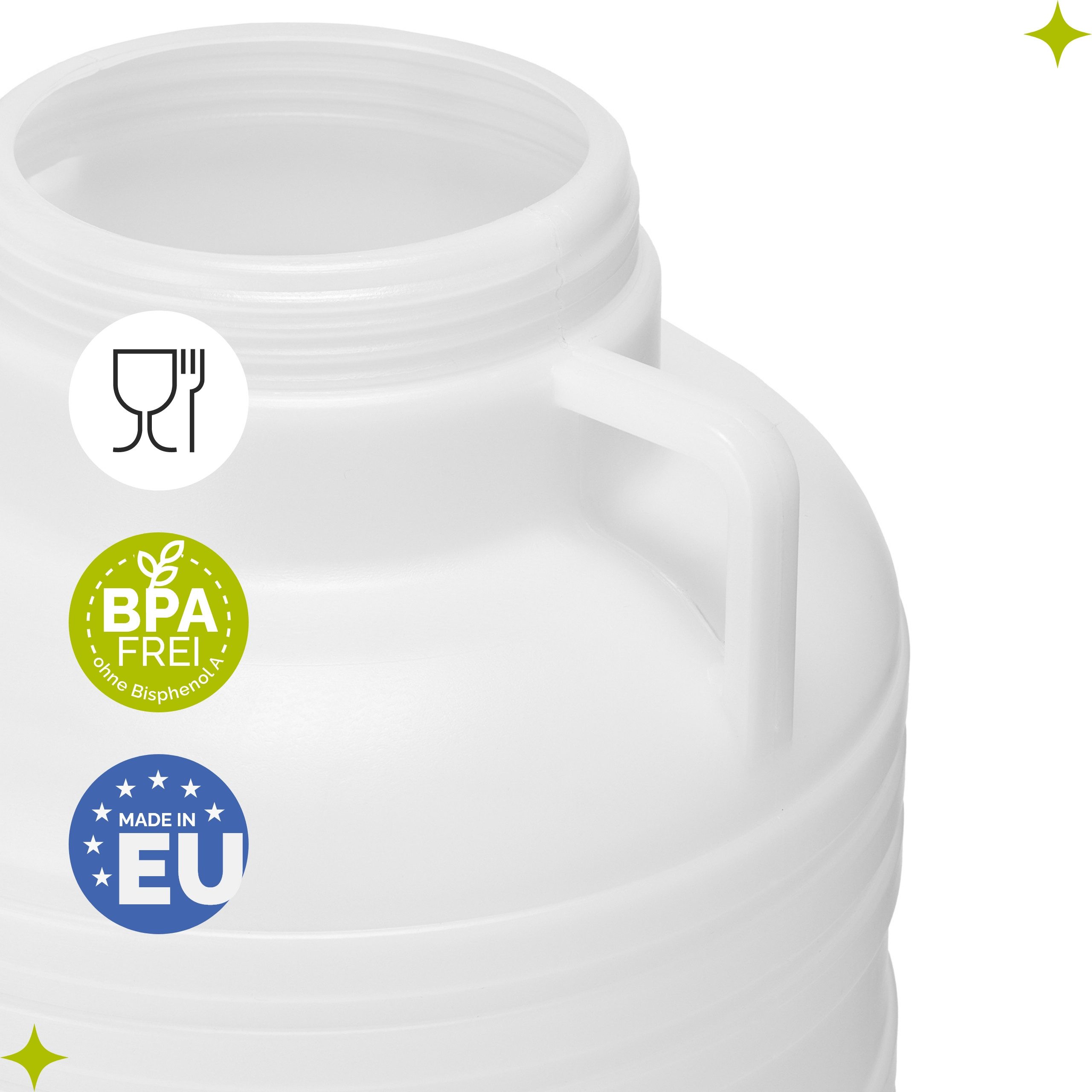 Garronda Regentonne Set 20 Liter Futtertonne BPA-frei Lebensmittel-Fass GD-0126, 20 l, (2-tlg), BPA-Frei – Bild 5 von 5