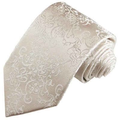 Paul Malone Krawatte Bräutigam Hochzeitskrawatte 100% Seide Hochzeit Schlips Breit (8cm), ivory wollweiß 2116