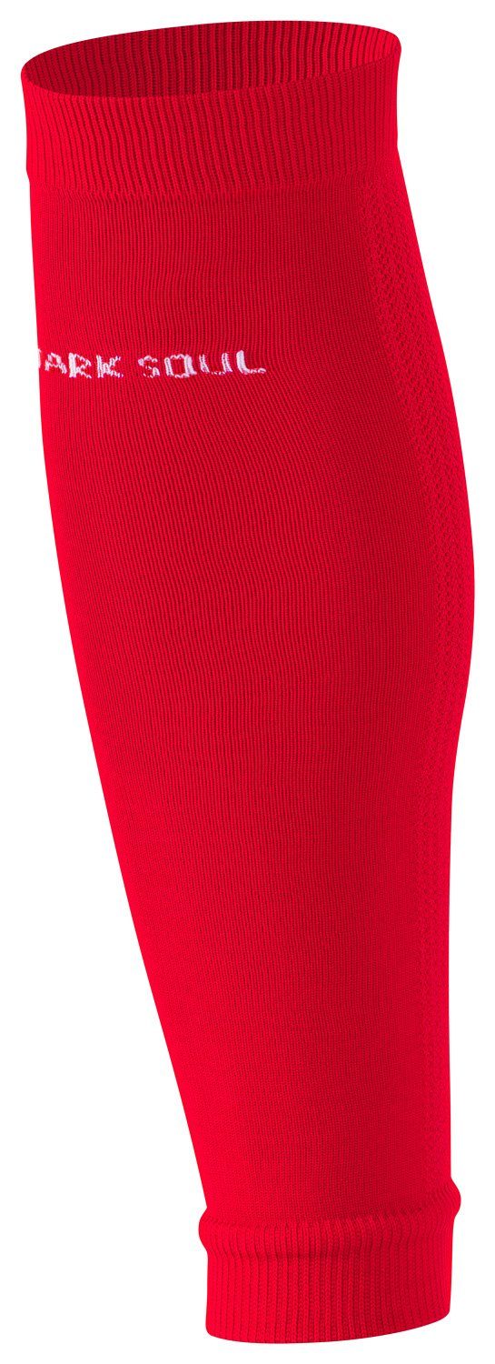 Stark Soul® Fußballstutzen Stutzen ohne Fuss - Sleeve/ Tube, Sportstutzen, Fussballstutzen (1 Paar) Rot