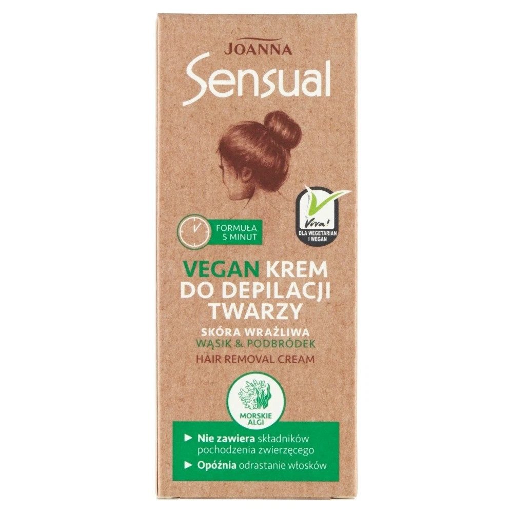 Joanna Enthaarungscreme Sensual Vegane Creme zur Haarentfernung im Gesicht