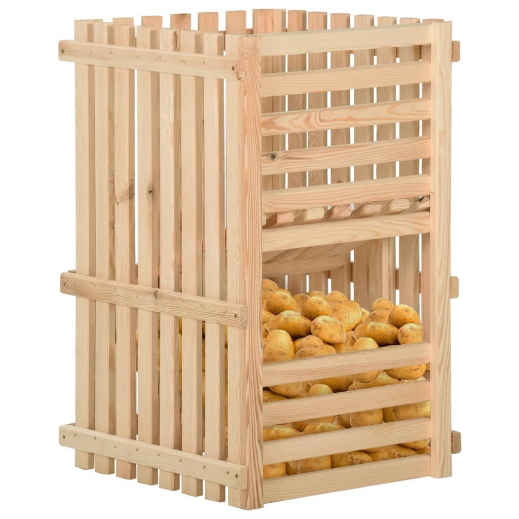 vidaXL Aufbewahrungsbox Kartoffelkiste 50x50x80 cm Massivholz Kiefer (1 St)