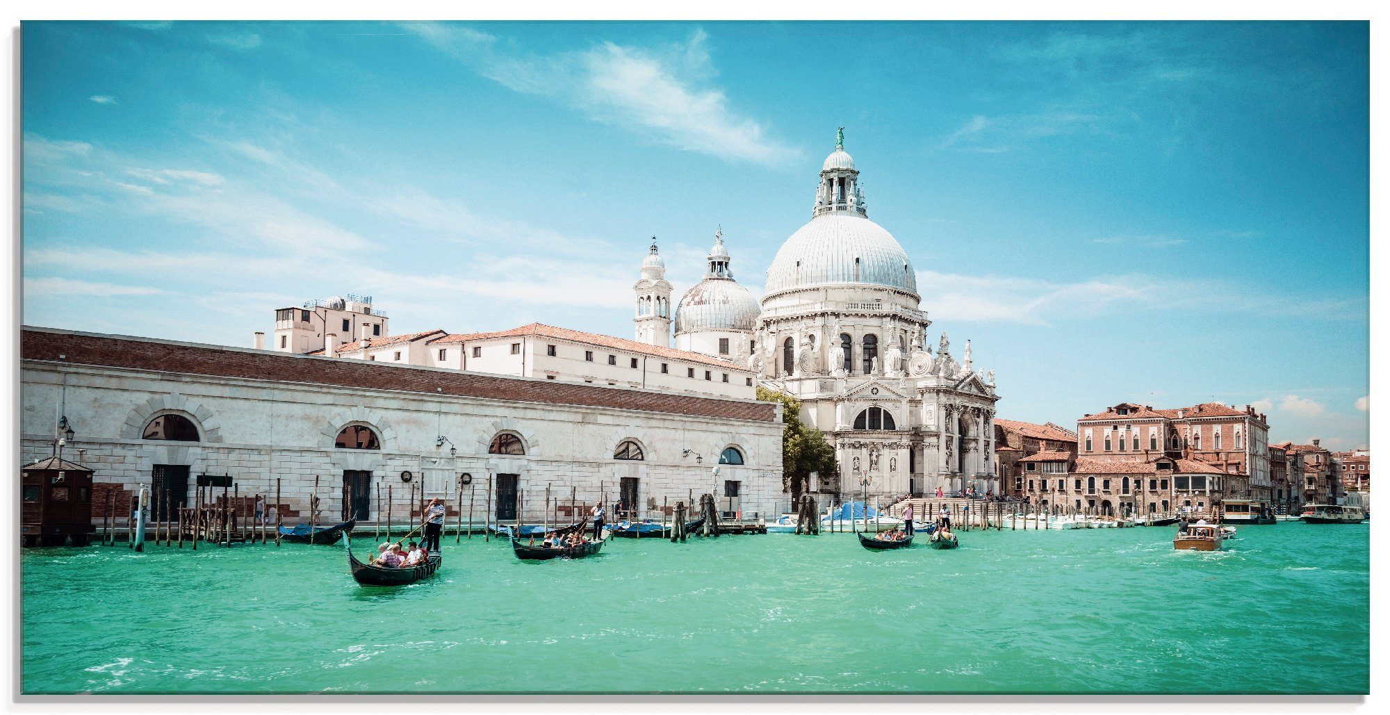 Artland Glasbild Venedig Santa Maria della Salute I, Italien (1 St), in verschiedenen Größen