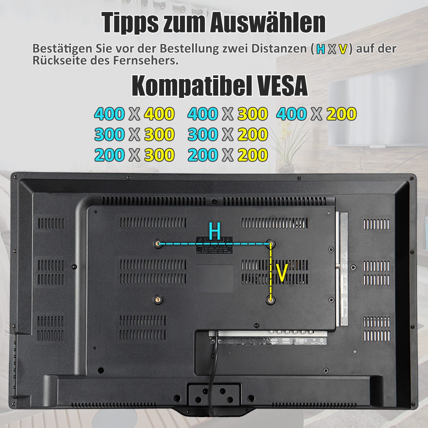 muchen TV-Wandhalterung TV Wandhalterung für 32" 43" 48" 55" 65" Neigbar Schwenkbar Wandhalter, (bis 65 Zoll, Für TCL LG SAMSUNG TOSHIBA PHILIPS HISENSE Fernseher, Für Fernseher 65 55 50 48 43 40 32 26 Zoll)