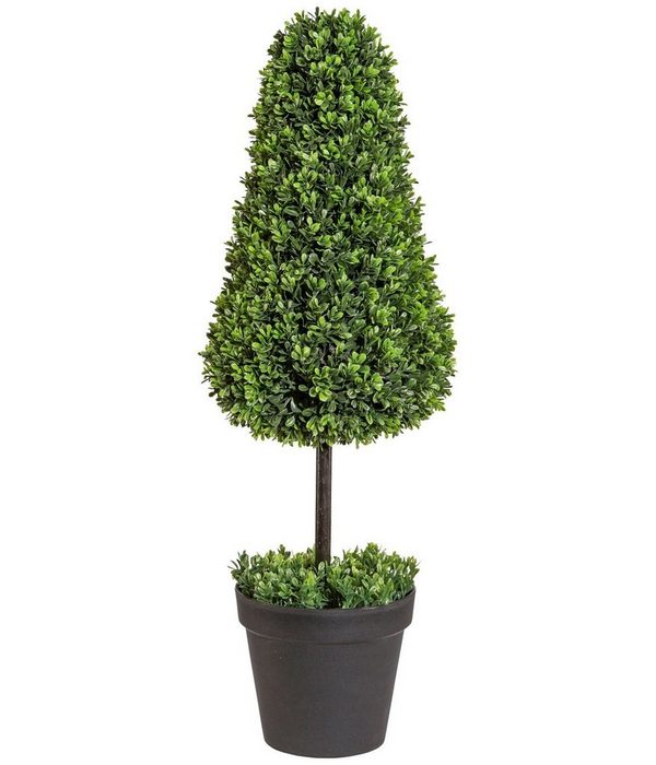 Kunstpflanze Buchsbaumkegel auf Stamm Creativ green Höhe 85 cm im Kunststofftopf
