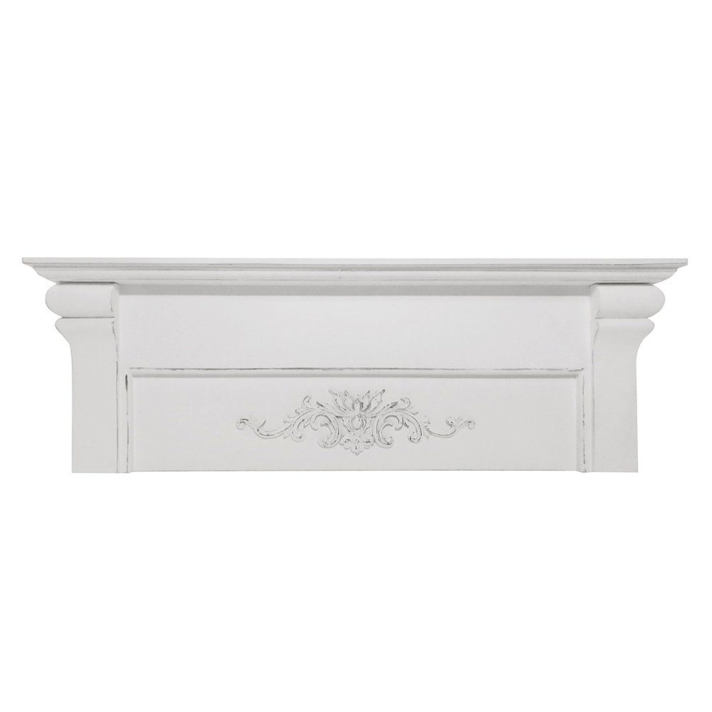 Ornamentverzierung weiß Regal Wandregal shabby chic Grafelstein Wandkonsole LANDHAUS