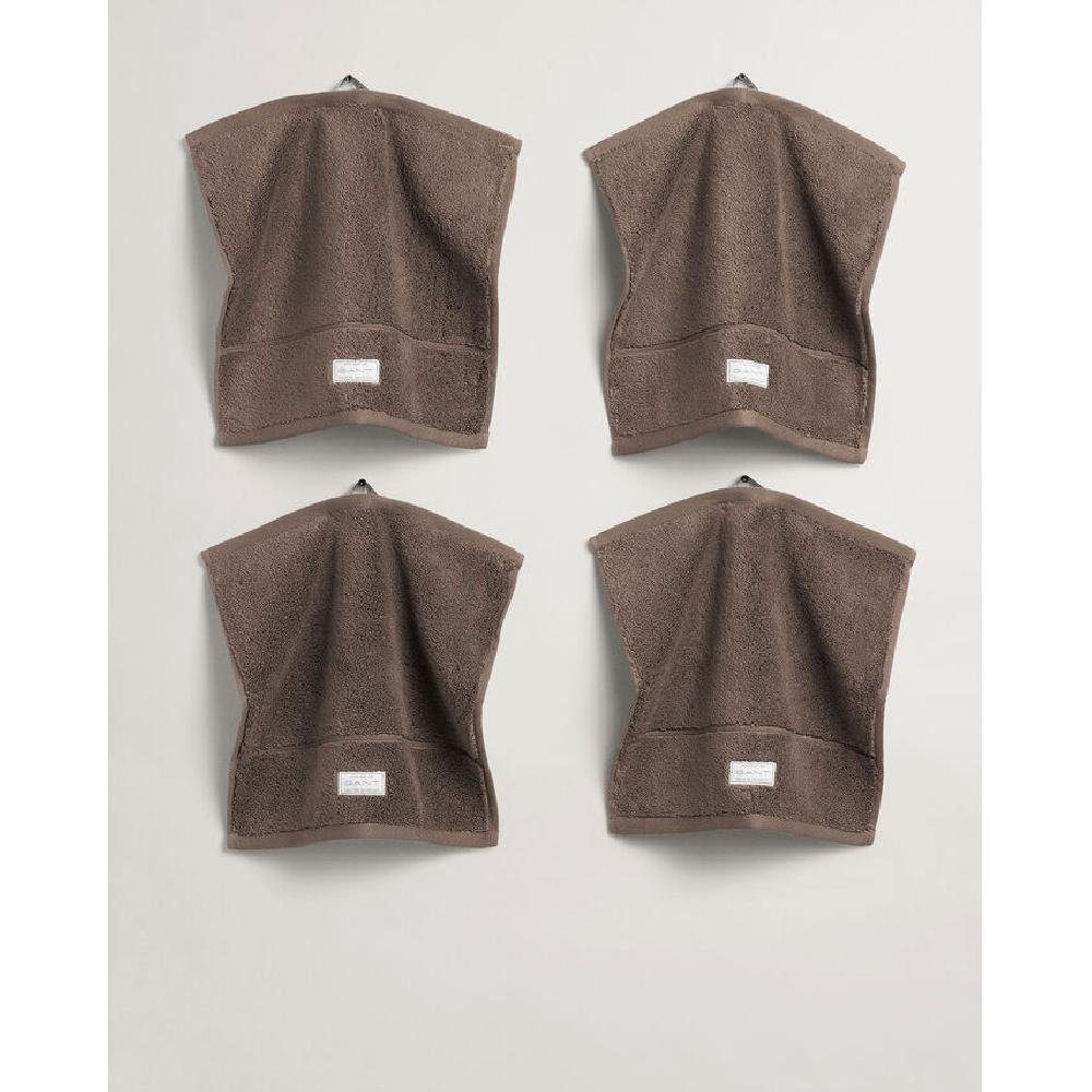 Gant Badetücher Gant Home Seifentuch Set Gesichtstücher Premium Towel Cold Beige (30x3