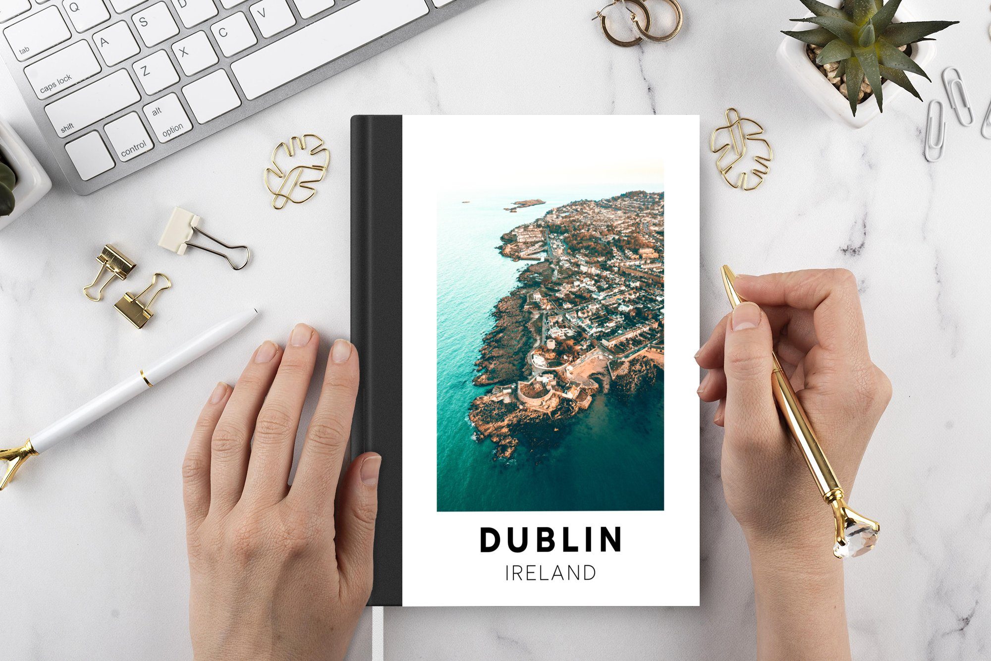 Irland Notizbuch Journal, Merkzettel, Meer, A5, Seiten, Notizheft, - 98 MuchoWow Dublin - Haushaltsbuch Tagebuch,