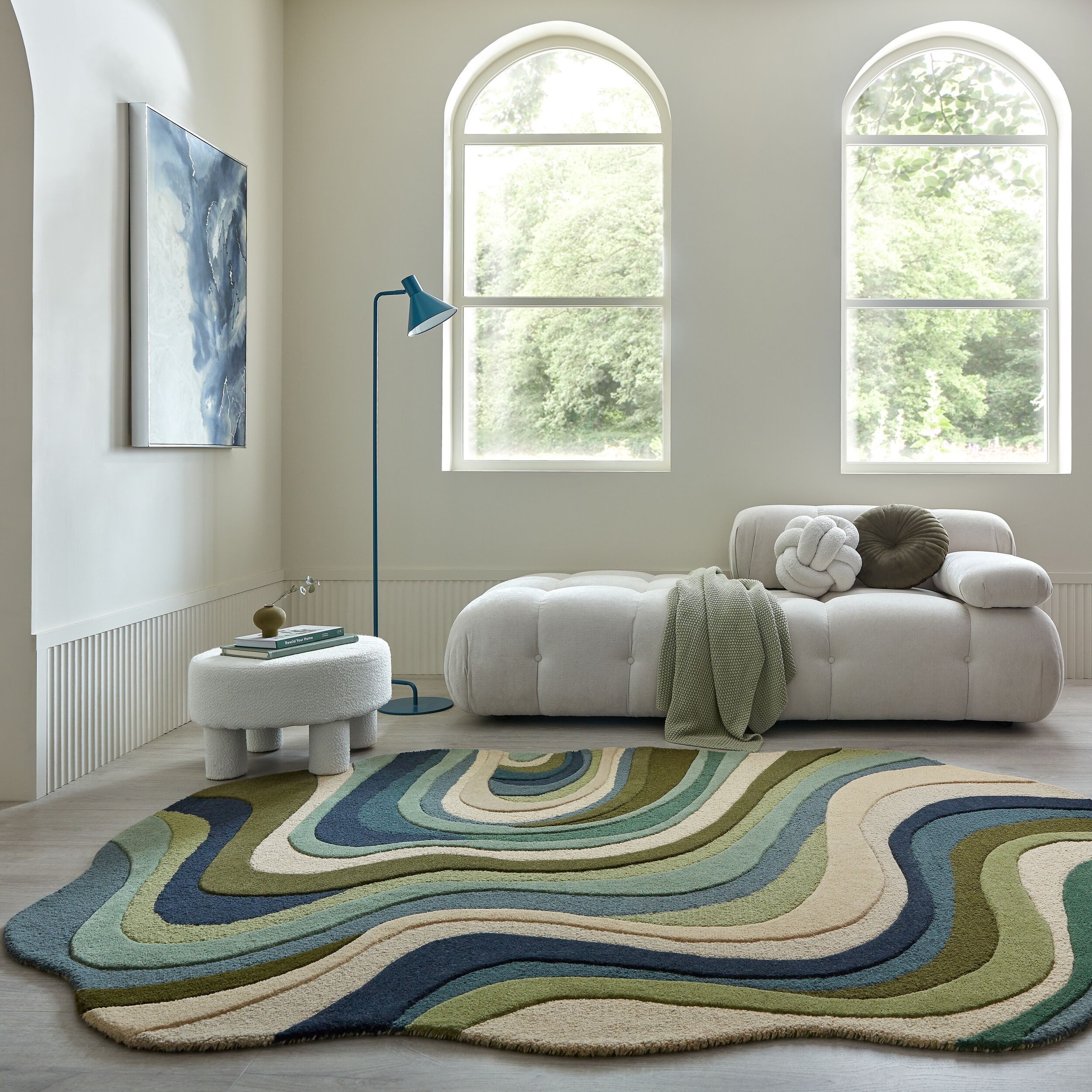FLAIR RUGS Wollteppich ENVY, organisch, Höhe: 10 mm, aus 100 % Wollflor, organische Form