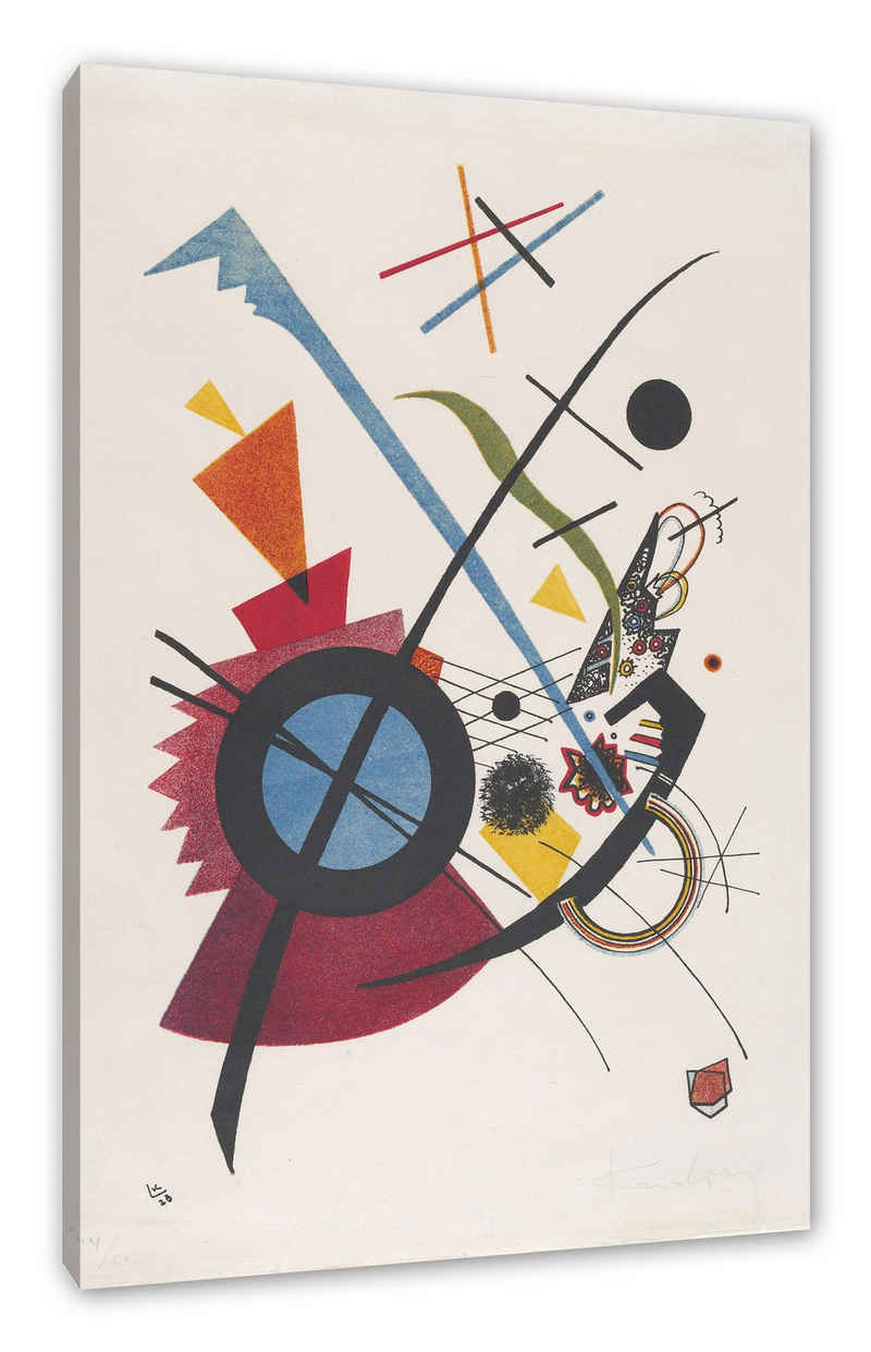 Pixxprint Leinwandbild Wassily Kandinsky - Violett, Wassily Kandinsky - Violett (1 St), Leinwandbild fertig bespannt, inkl. Zackenaufhänger