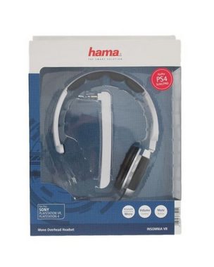 Hama Hama Mono Gaming Headset Overhead Gamer Kopfhörer Chat für Sony PS4 PS Headset (ohrumschließenden Ohrmuscheln, abnehmbares Mikrofon, einstellbarer Kopfbügel)