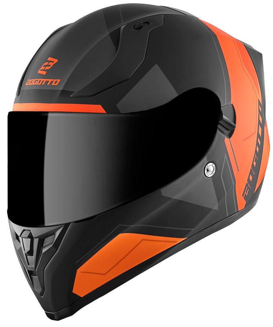 Bogotto Motorradhelm V128 Strada Helm, integriertes Sonnenvisier