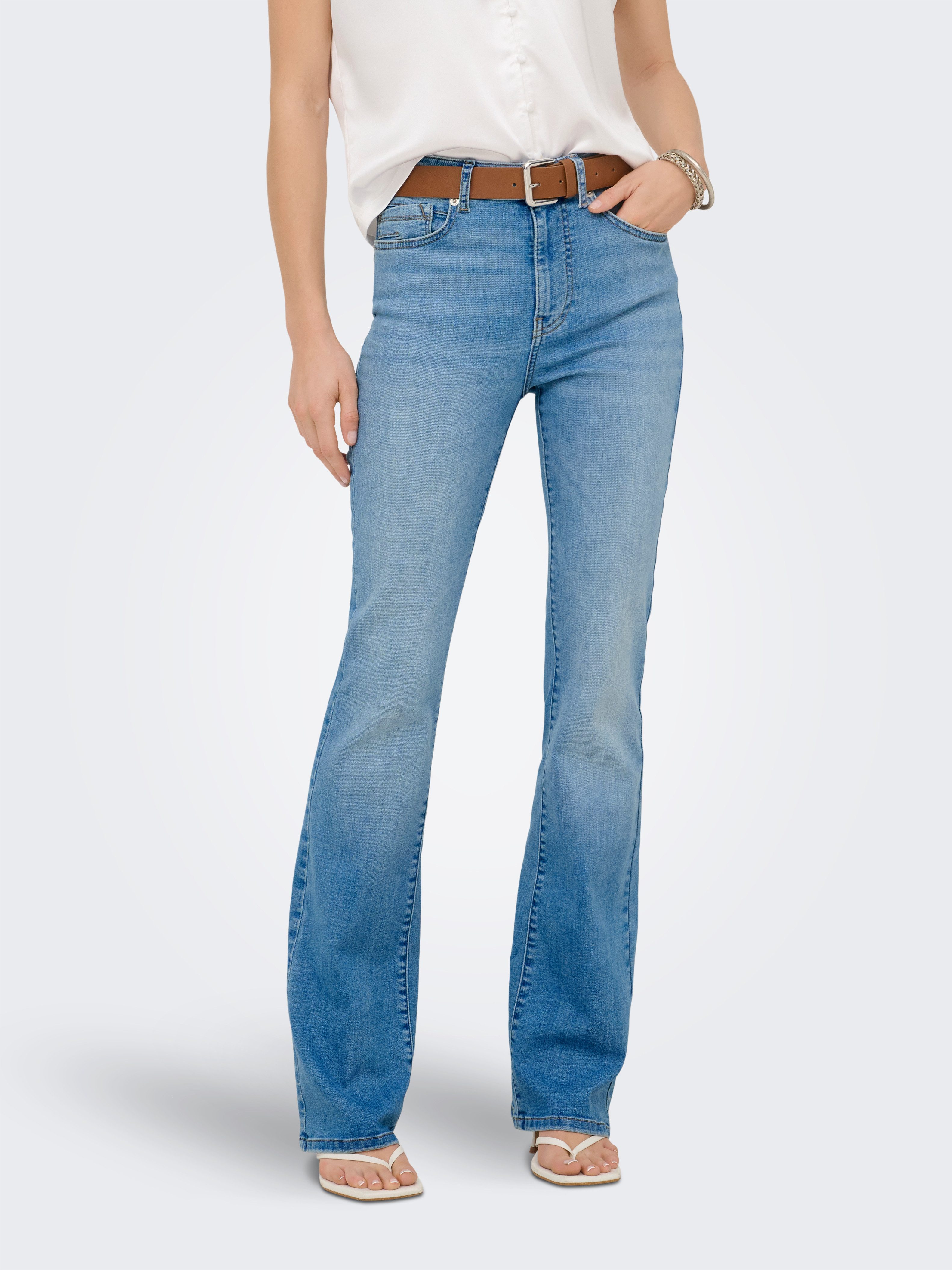 ONLY Bootcut-Jeans ONLRAYNA HW SLM FLARED DNM REA281 Baumwollmischung, high waist