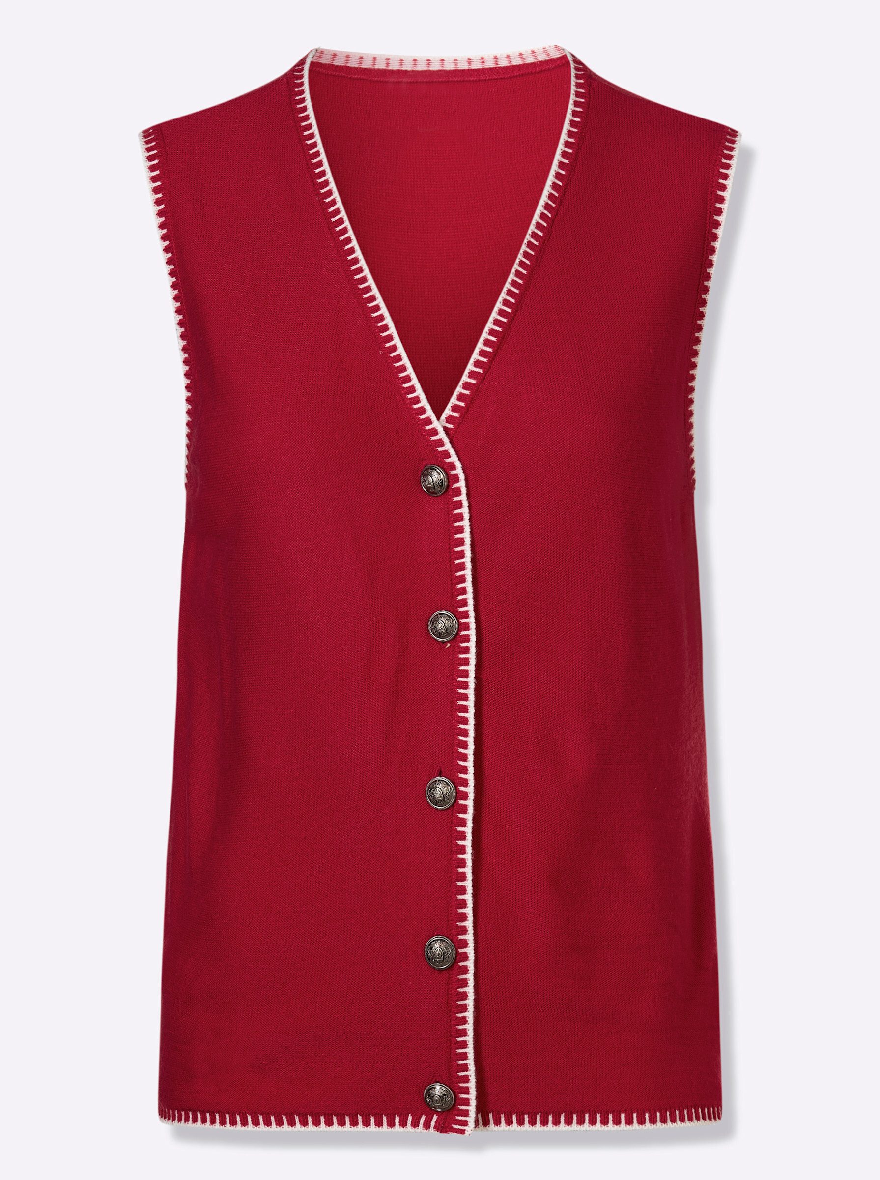 Sieh an! Strickweste Strickweste Ärmellos Links-Strick günstig online kaufen