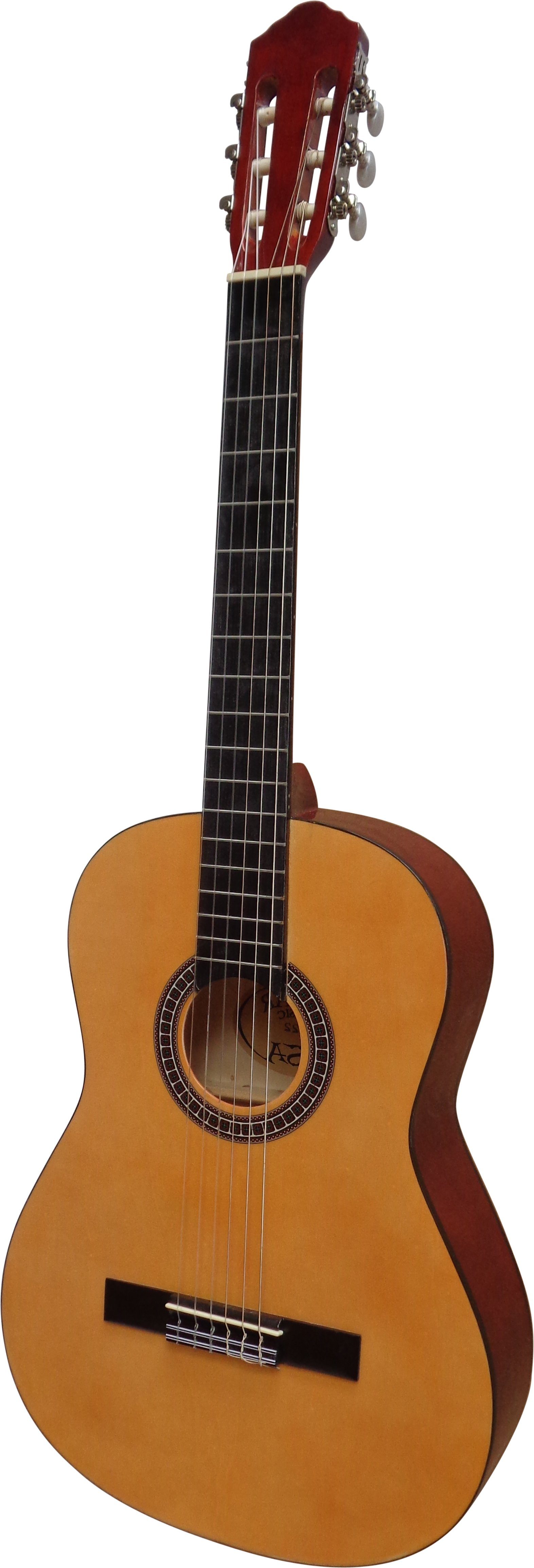 MSA Konzertgitarre 4/4 Gitarre für Linkshänder im Set, Tasche, Band, Saiten, Stimmgerät