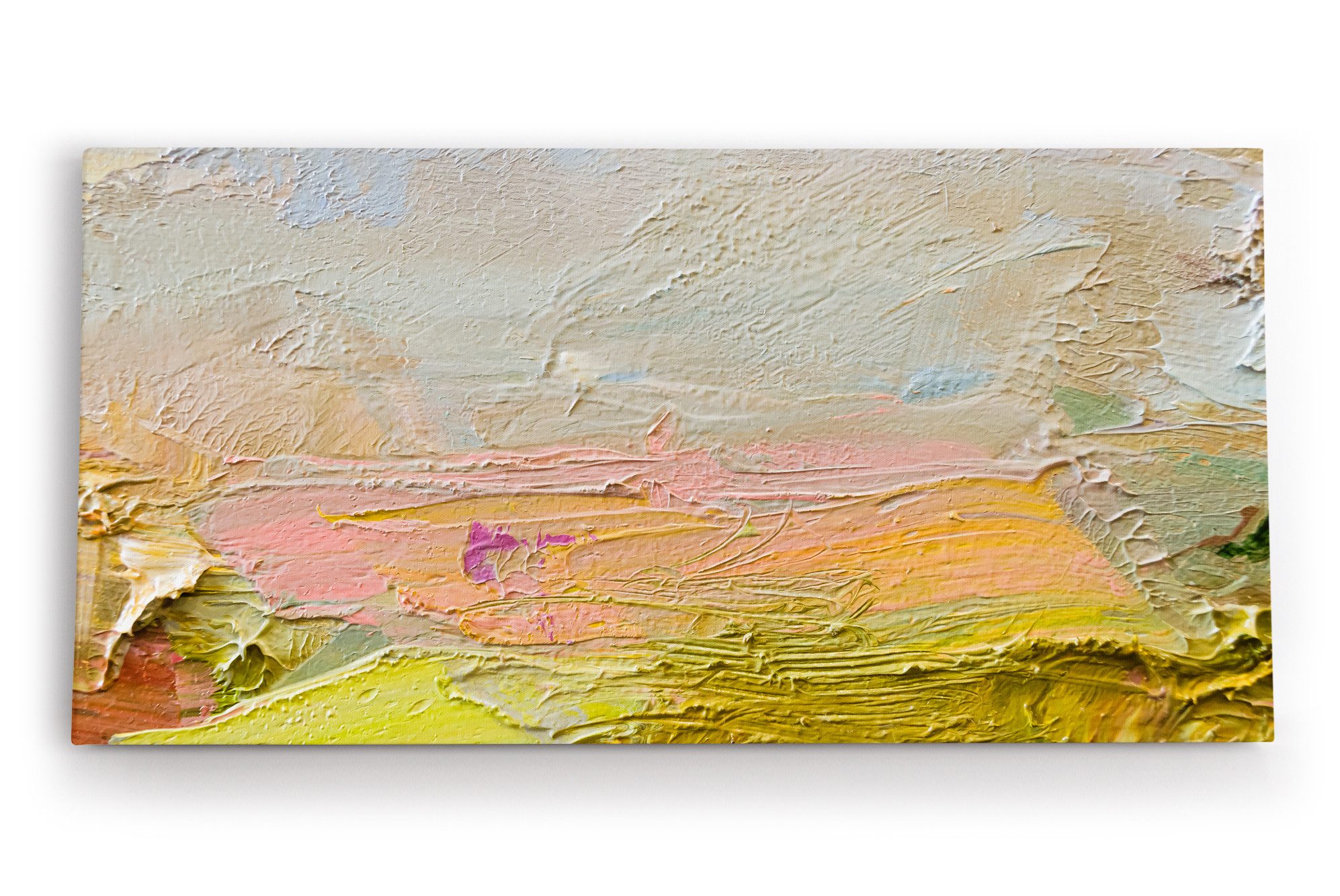 Leinwandbild Abstrakt Kunstvoll Spachtel Farben Modern Beige