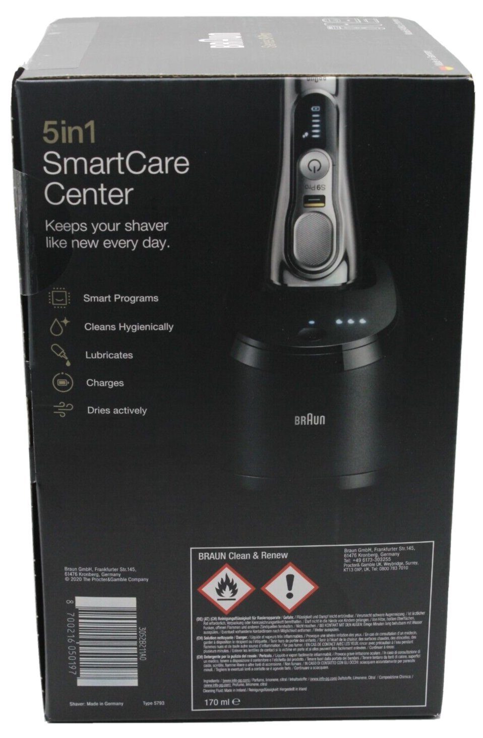 Braun Gesichtshaarrasierer Series 9 Pro 9486cc Elektrorasierer, 5-Stufen Reinigungs- und Ladestation, Aufsätze: 1, ProLift Trimmer, mit Reinigungs- und Ladestation, Wet&Dry 4+1 Scherkopf PrecisionPro Trimmer EasyClean
