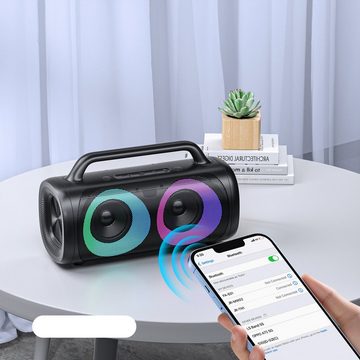 JOYROOM 5.1 kabelloser Bluetooth-Lautsprecher mit LED-Farbbeleuchtung schwarz Bluetooth-Lautsprecher