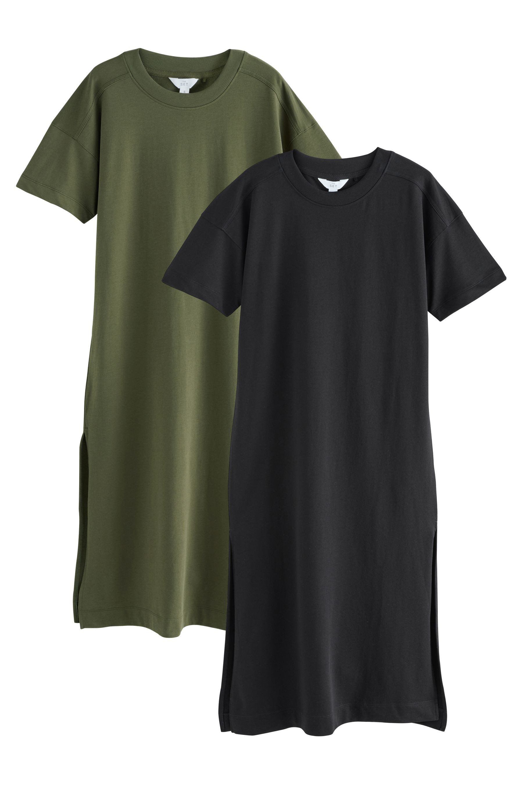 The Set Jerseykleid The Set Loopback-Sweatshirtkleider, 2er-Pack (2-tlg) günstig online kaufen