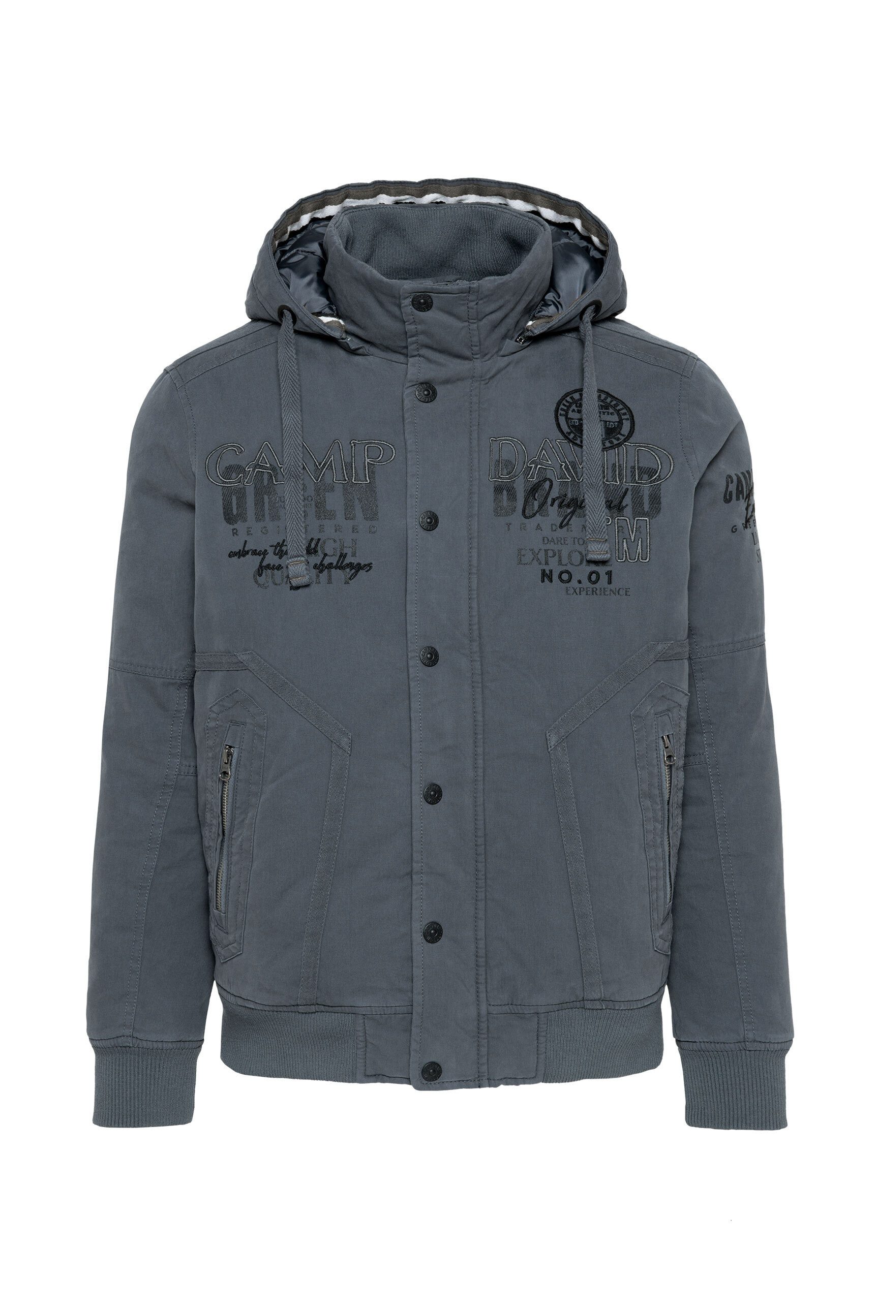CAMP DAVID Winterjacke mit Stehkragen & Kapuze günstig online kaufen