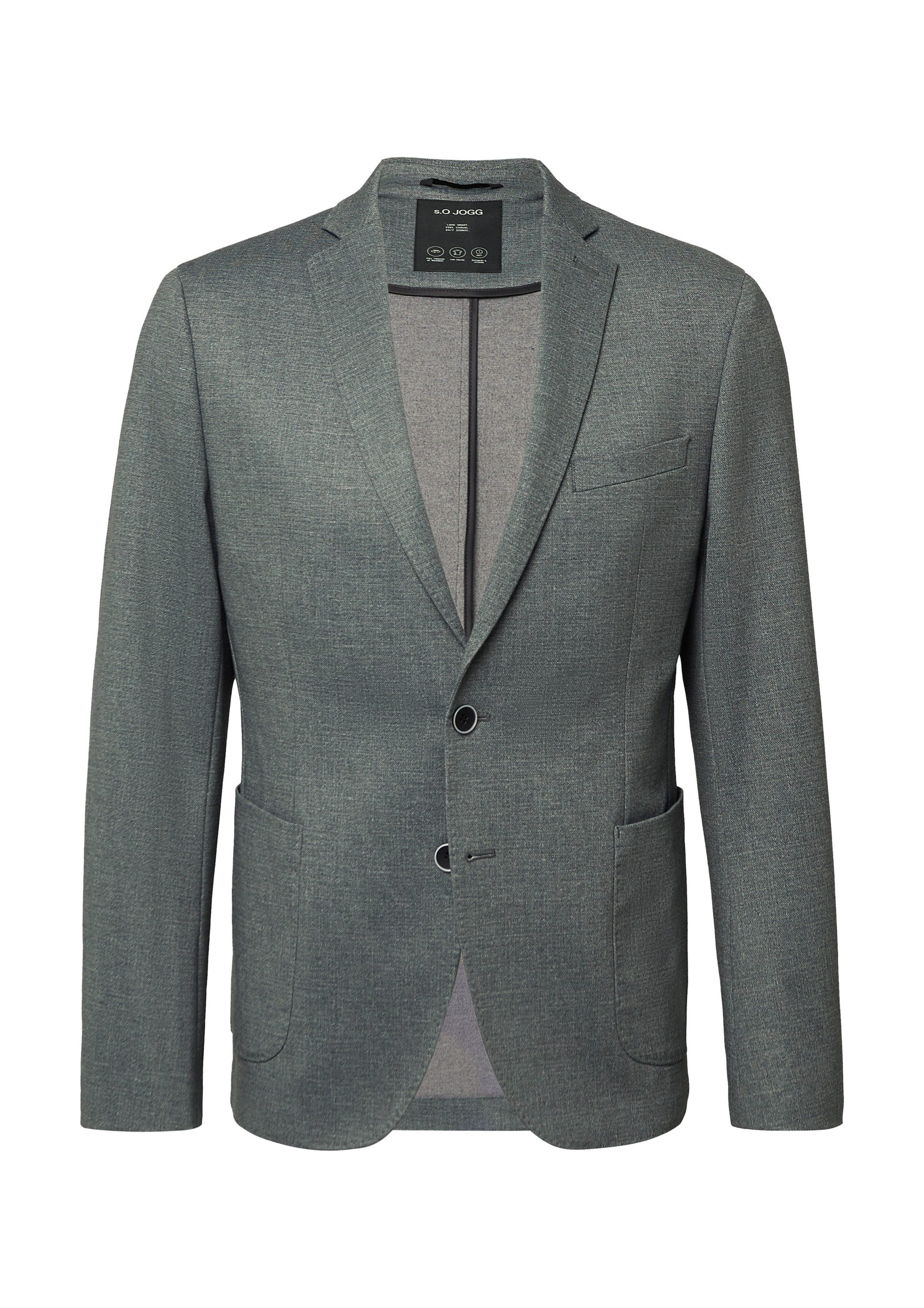 s.Oliver Sakko Indoor-Sakko S.OJOGG s.O JOGG: Sakko im Slim Fit aus fein gemustertem Interlockjersey