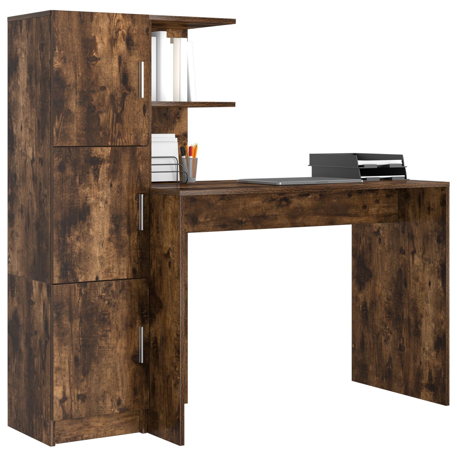 vidaXL Sideboard Schreibtisch mit Stauraum Geräucherte günstig online kaufen