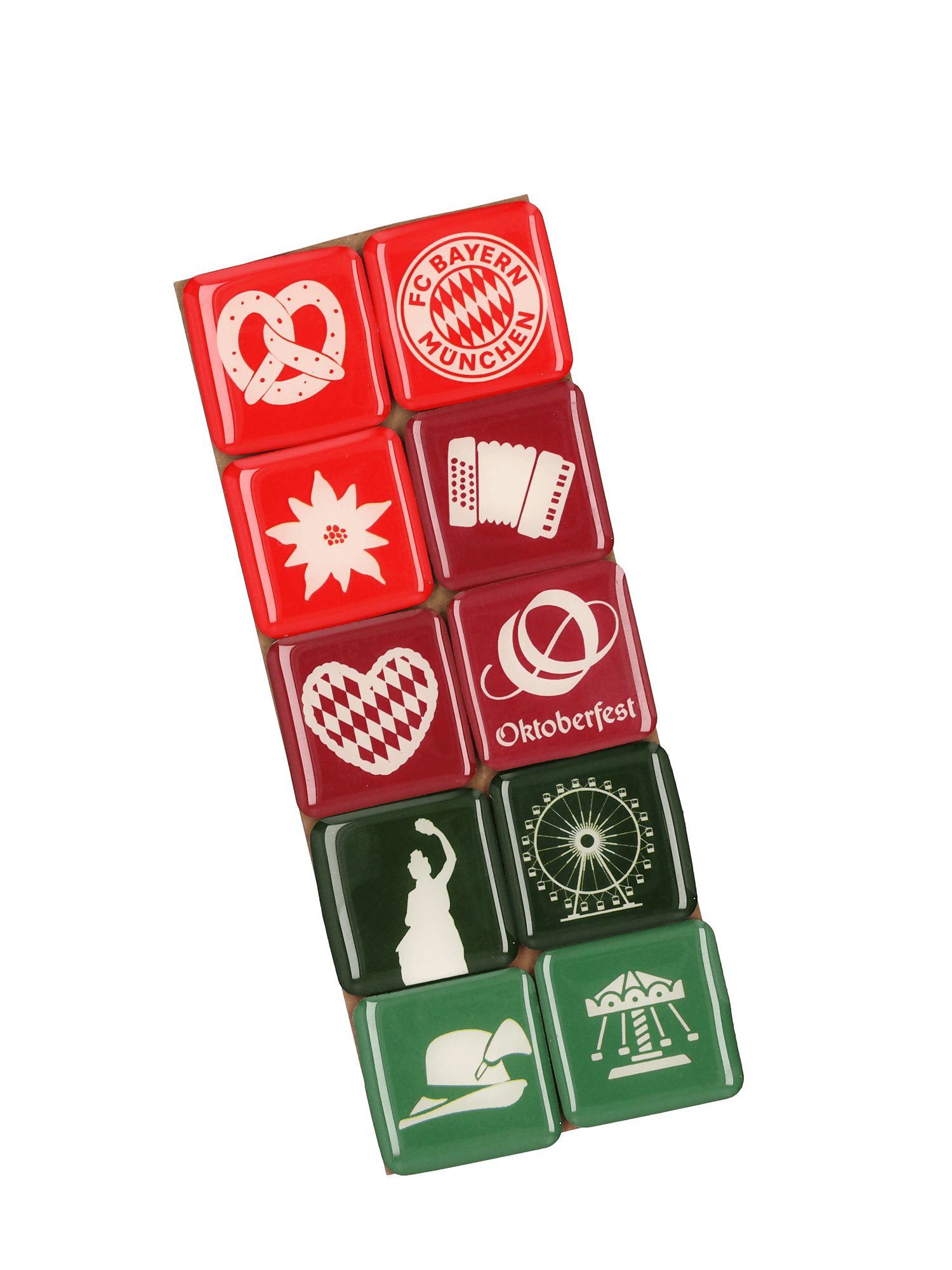 FC Bayern München Magnet FC Bayern München I Magnet 10er-Set Wiesn™ I Mehrfarbig