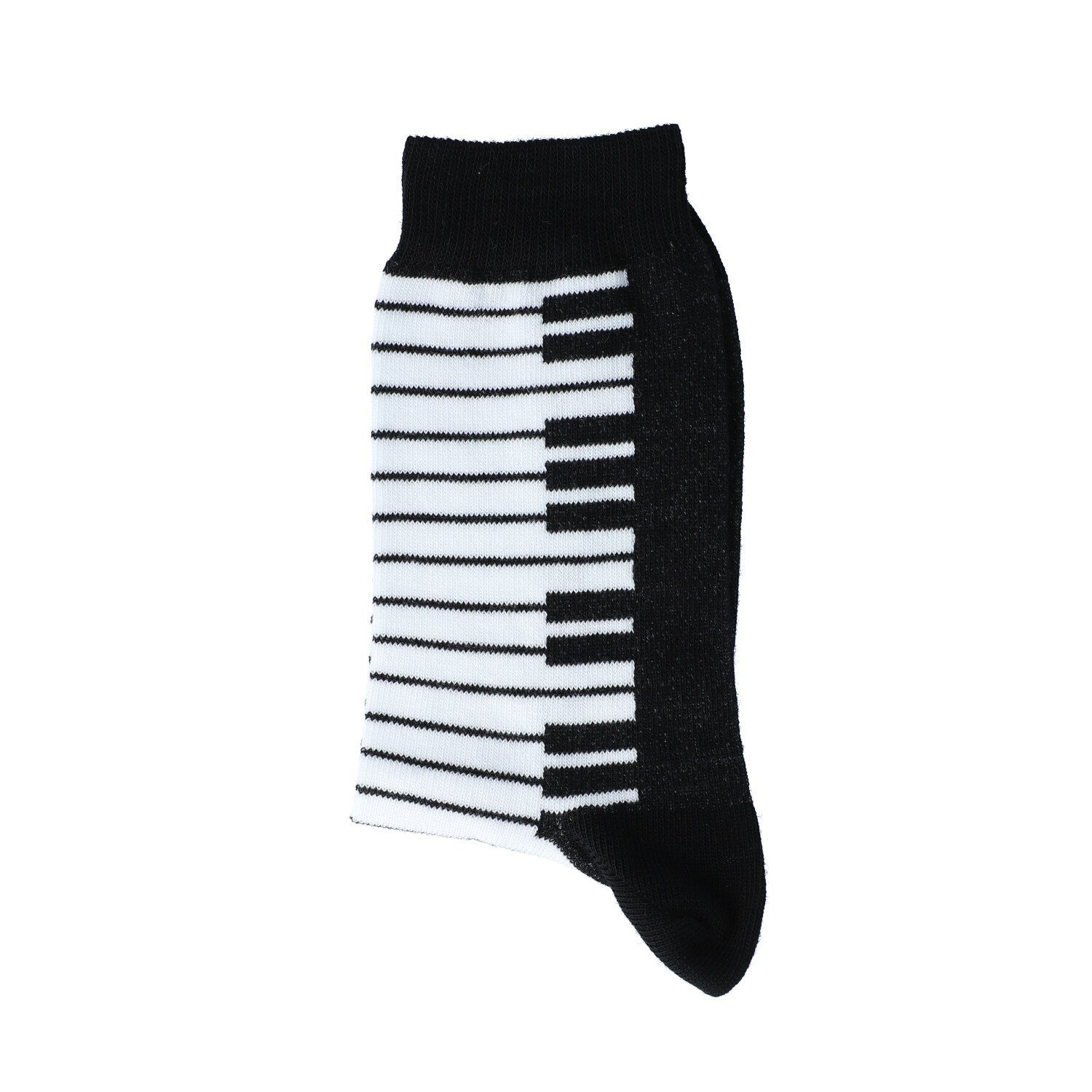 (1-Paar) Musikboutique Socken schwarze mit Gr. eingewebter Freizeitsocken 31/34 Tastatur