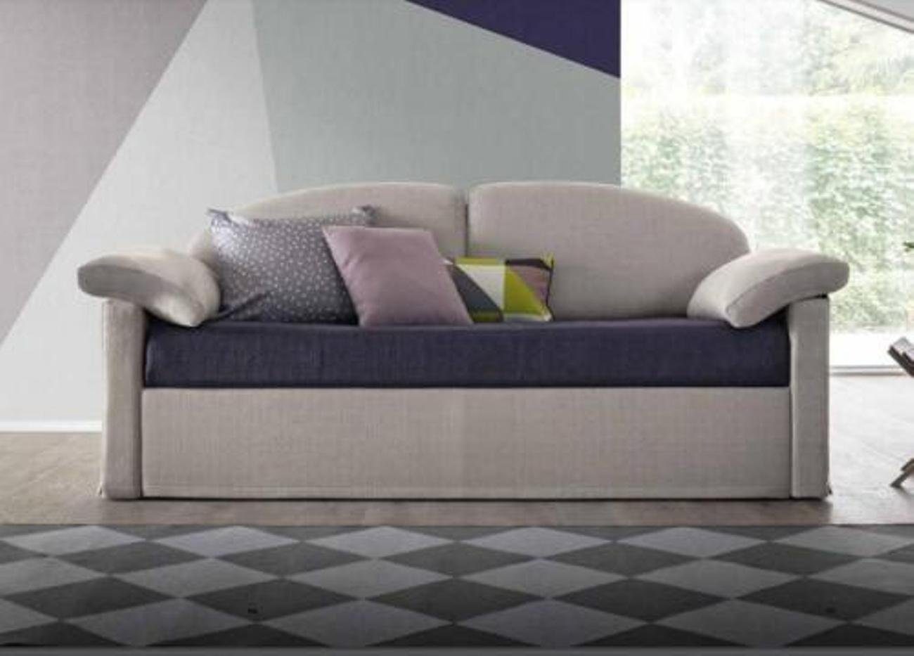 JVmoebel 3-Sitzer, Design Sofa 3 Sitzer Couch Polster Luxus Textil Zweifarbig Möbel